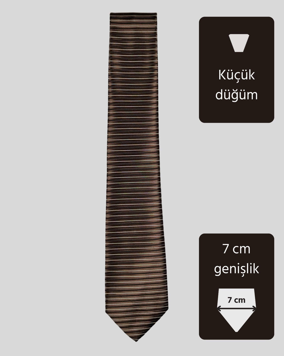 Kumovo kahverengi avukat kravatı