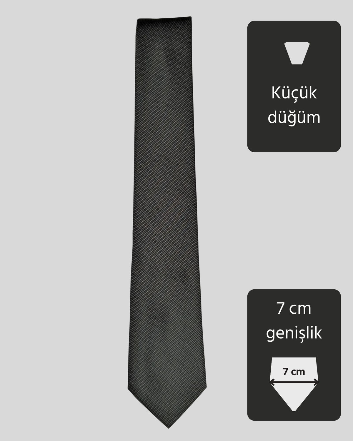 Kumovo ince gri doktor kravatı