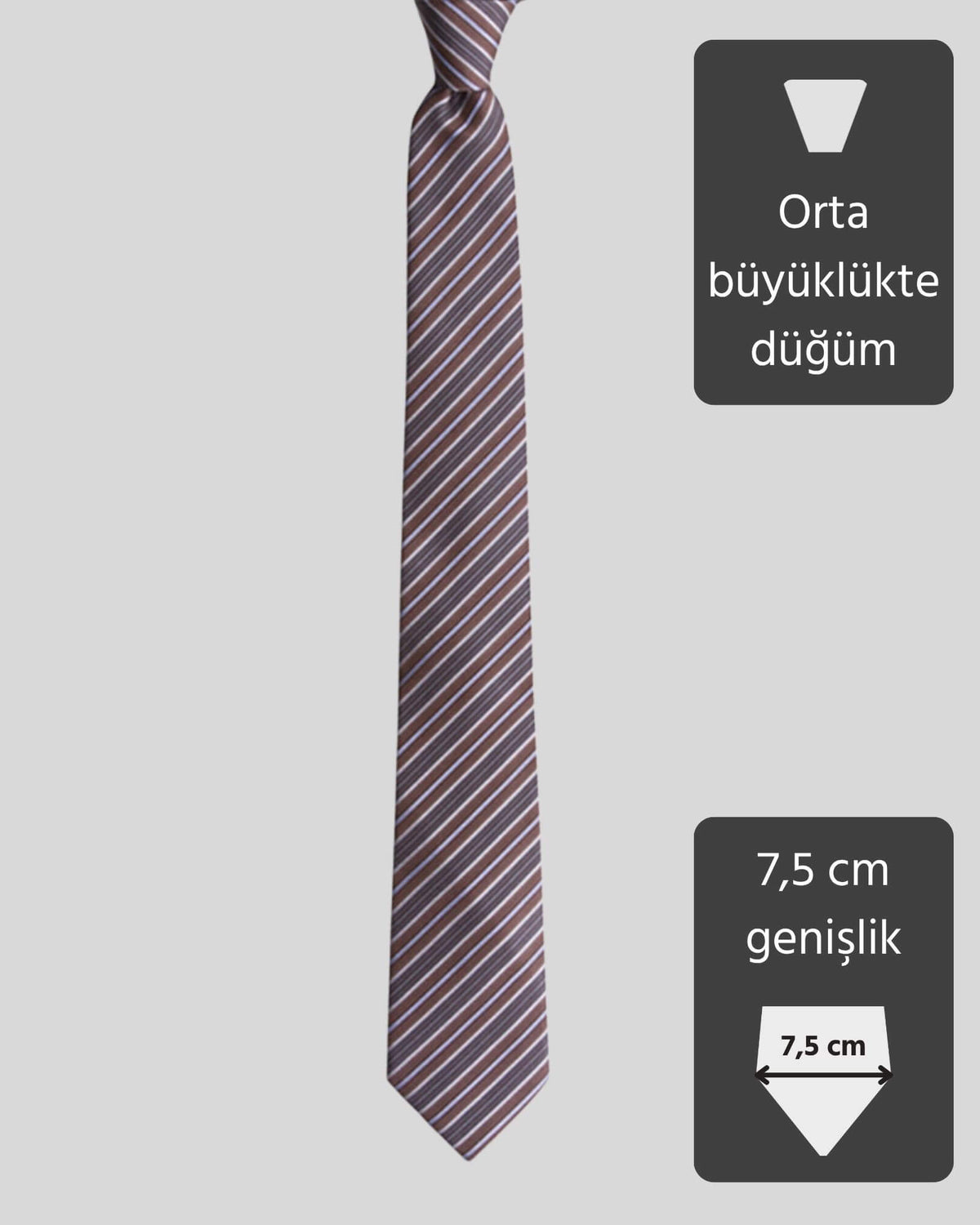 Kumovo gri ipek doktor kravatı