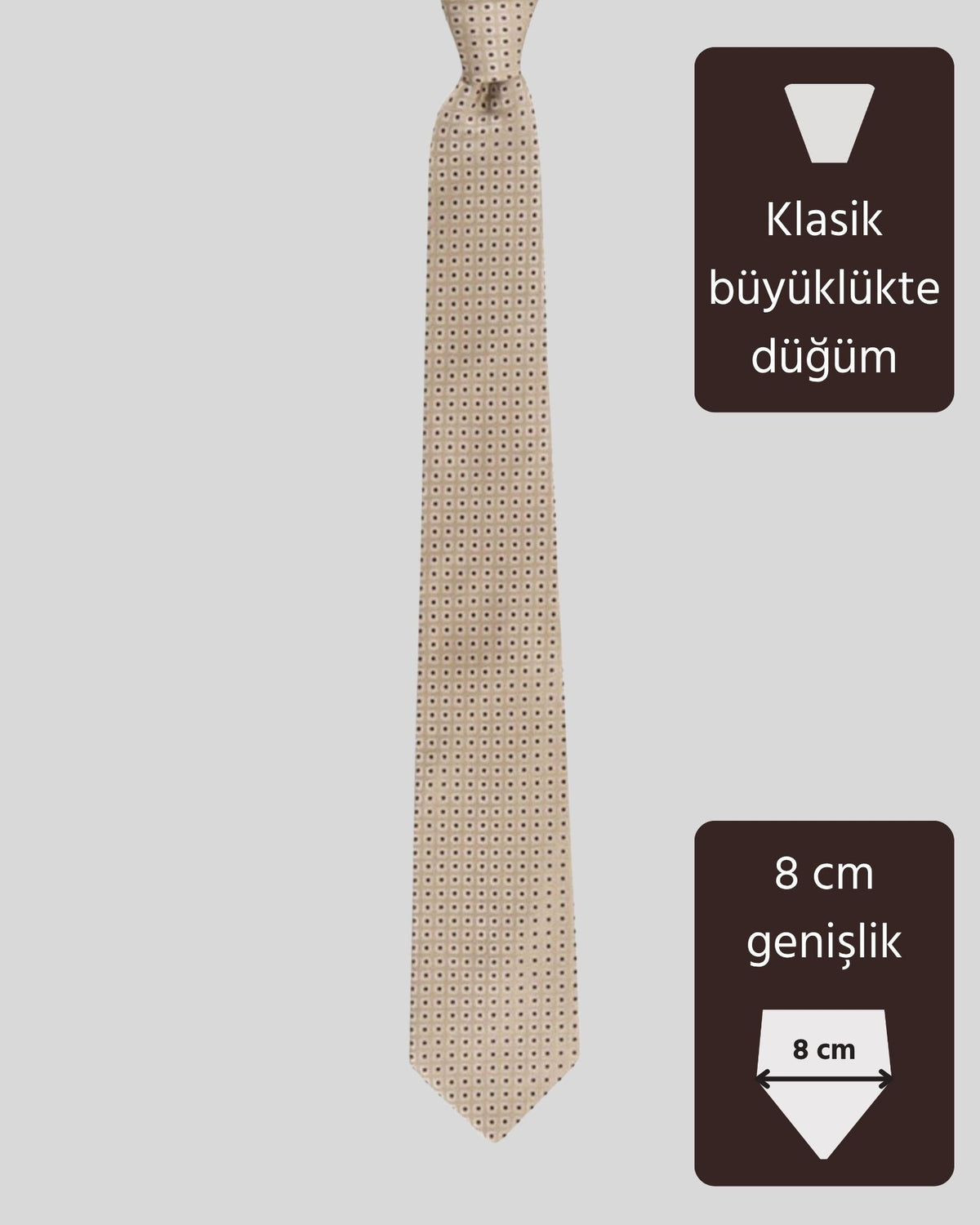 Kumovo bej renk ipek doktor kravatı