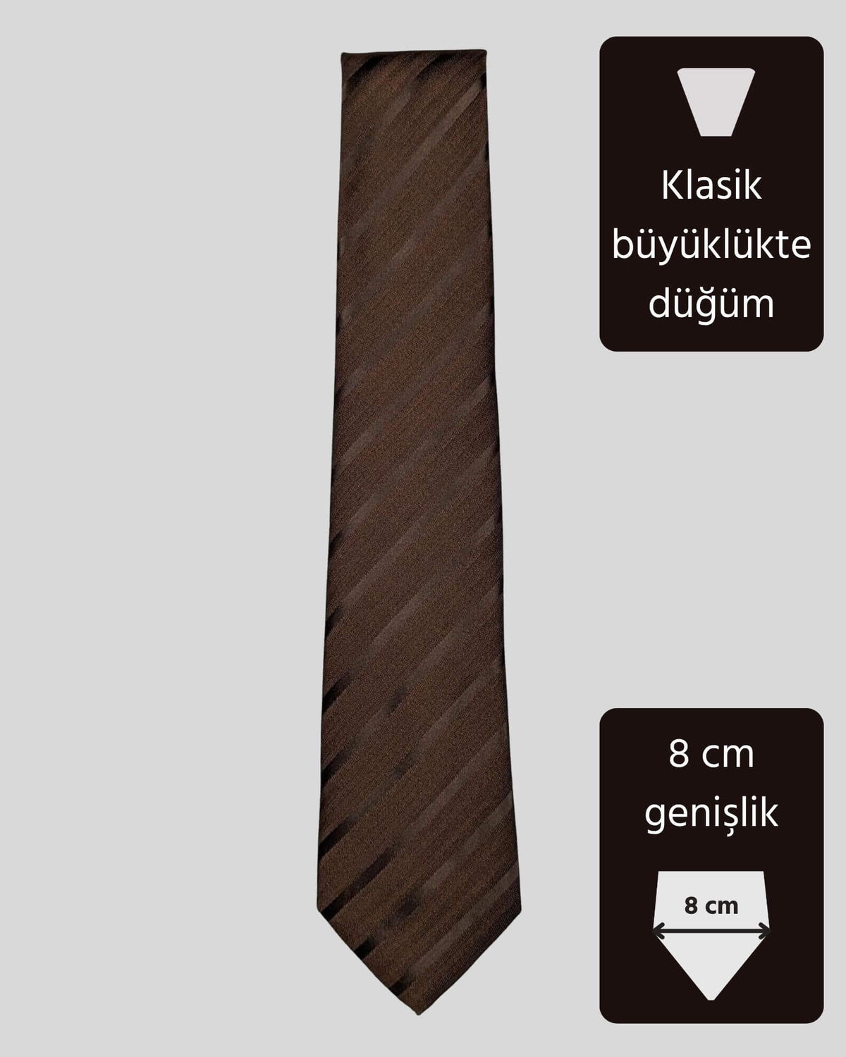 Kumovo kahverengi avukat kravatı