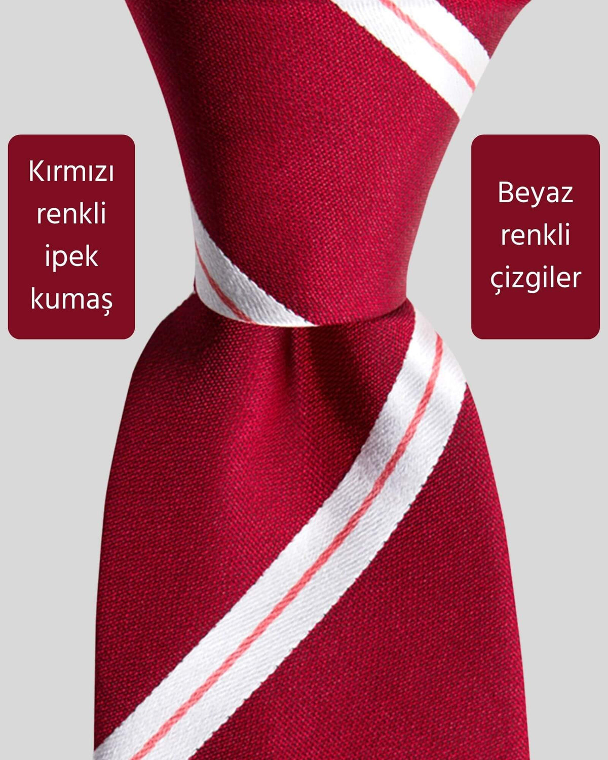 Kumovo kırmızı ipek kravat