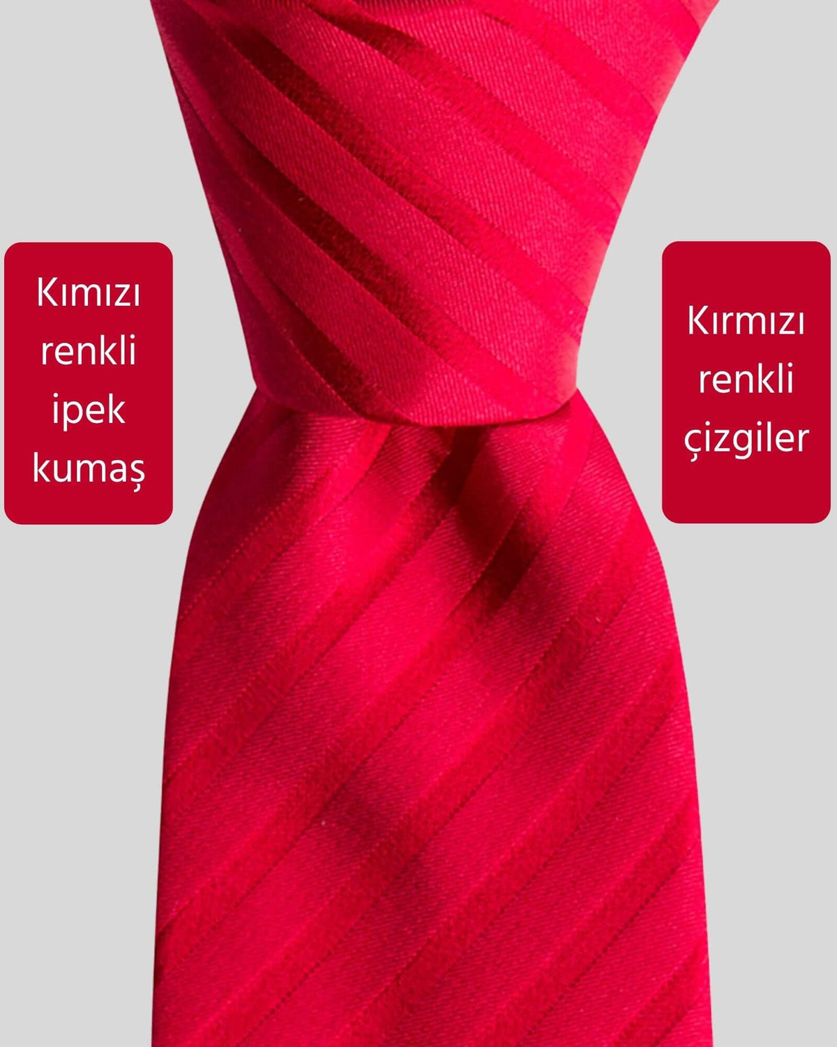 Kumovo kırmızı ipek kravat