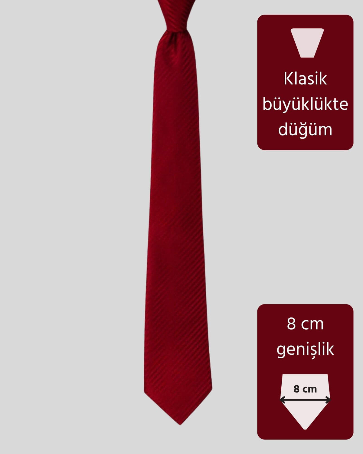 Kumovo kırmızı klasik doktor kravatı