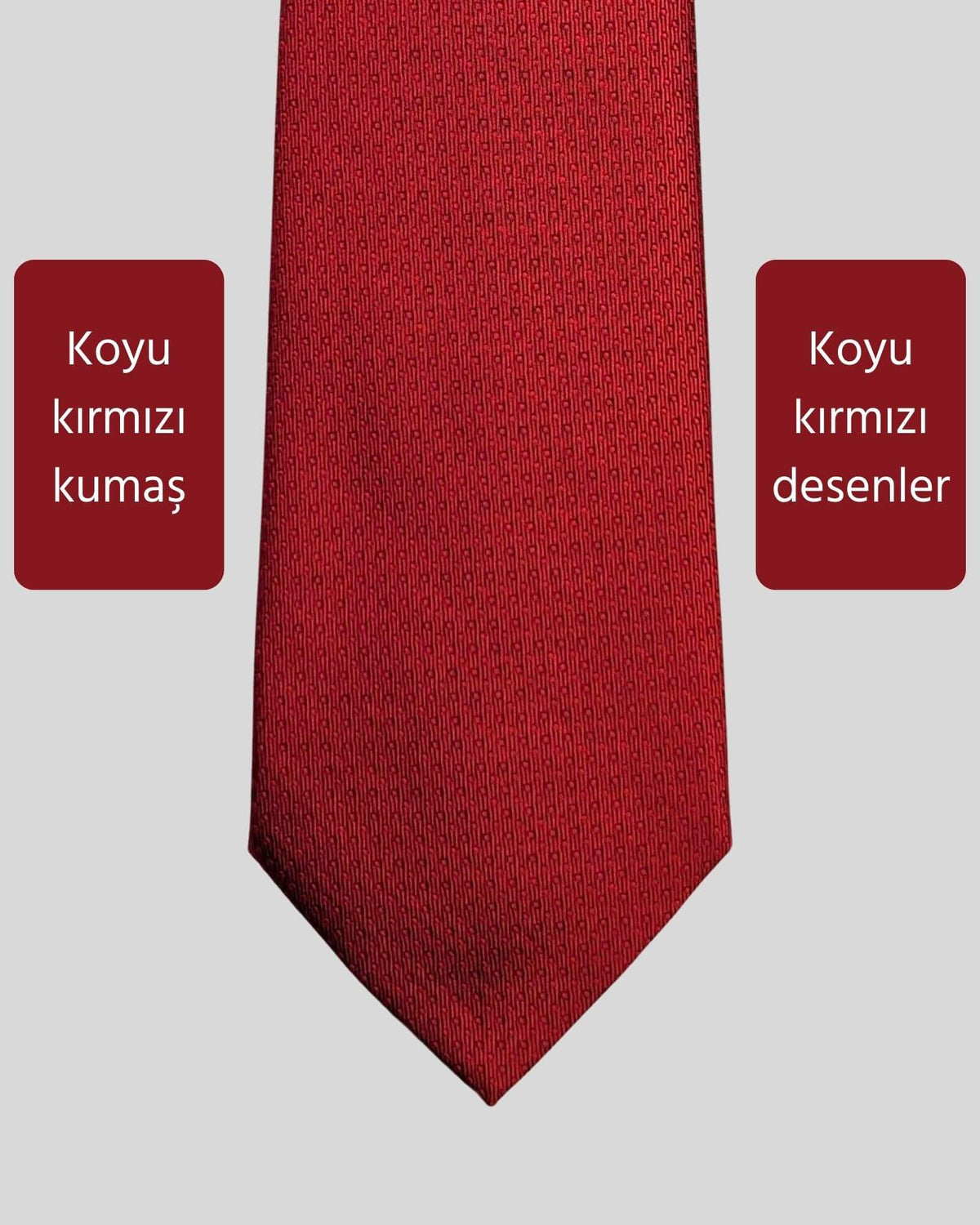 Kumovo koyu kırmızı doktor kravatı