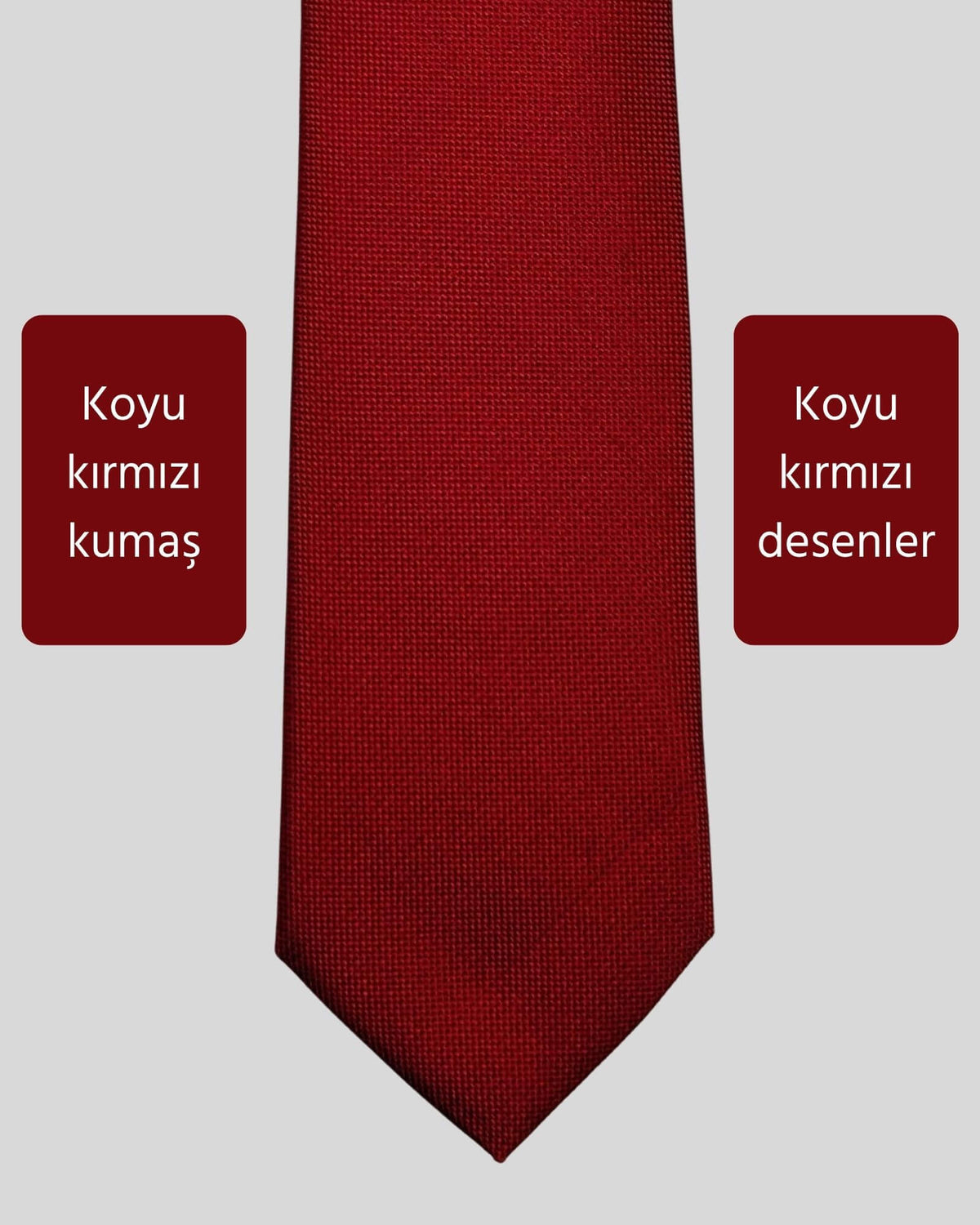 Kumovo ince kırmızı avukat kravatı