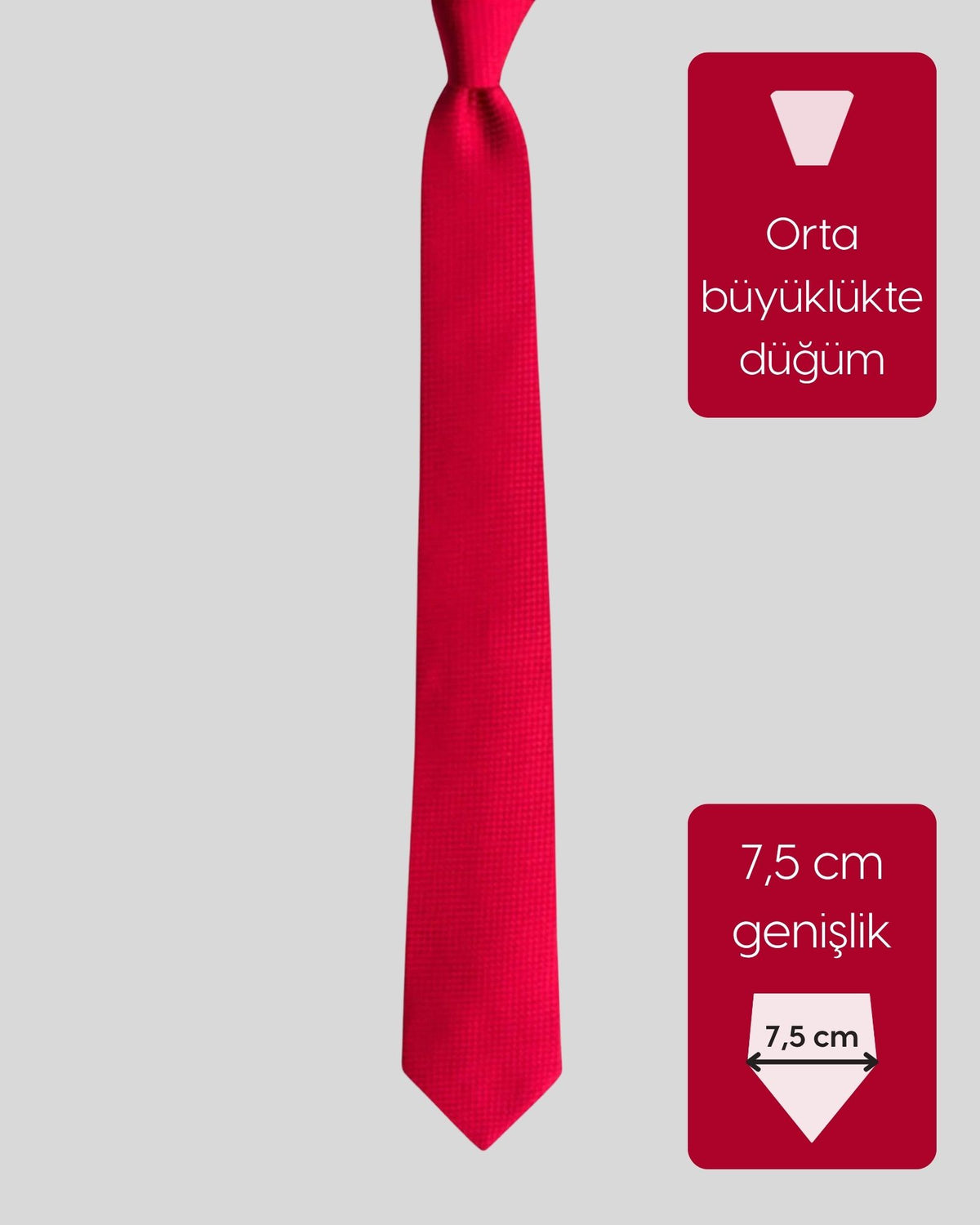 Kumovo kırmızı ipek doktor kravatı