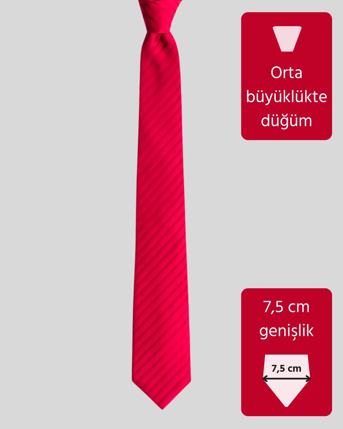 Kumovo kırmızı ipek erkek kravat
