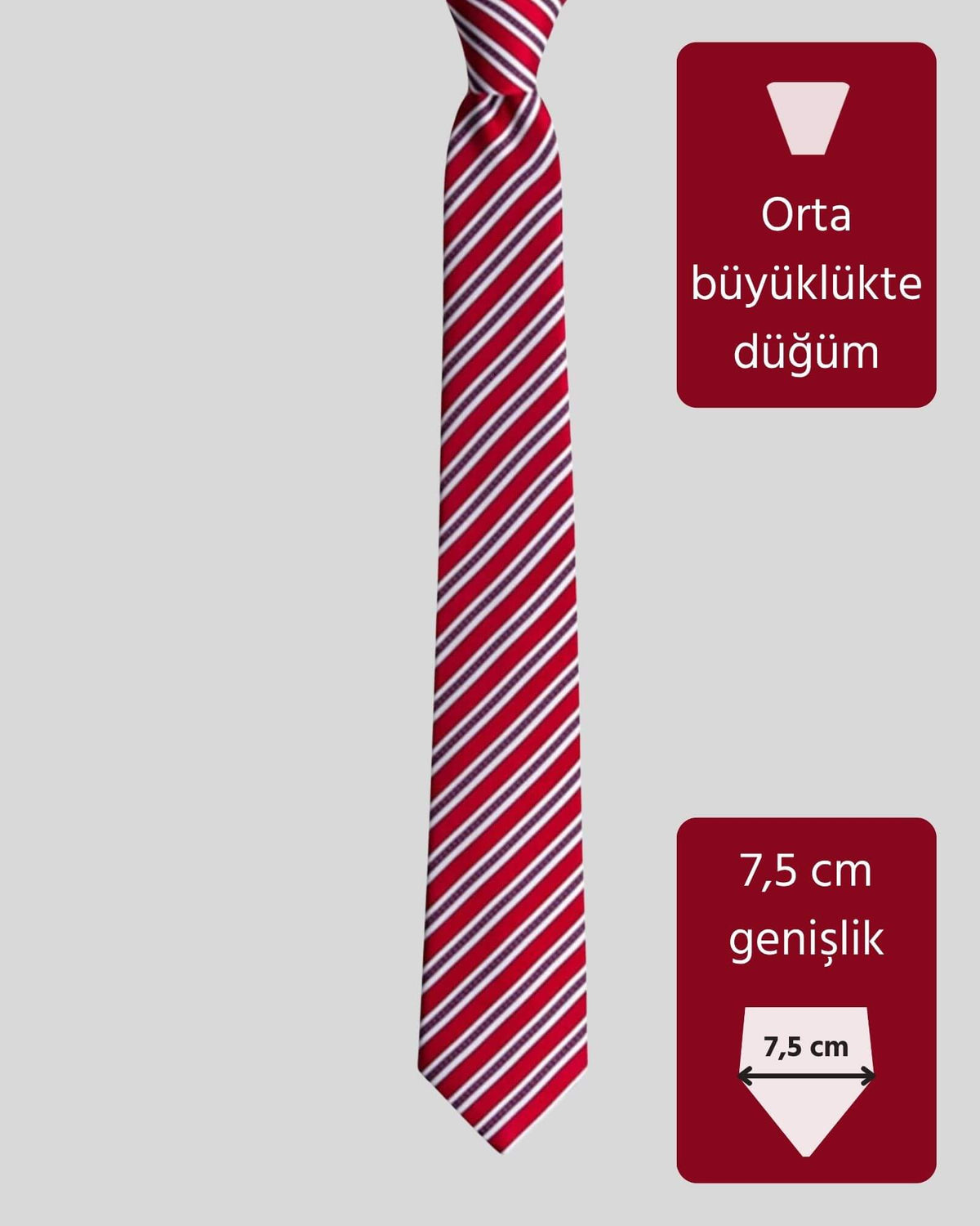 Kumovo kırmızı ipek doktor kravatı