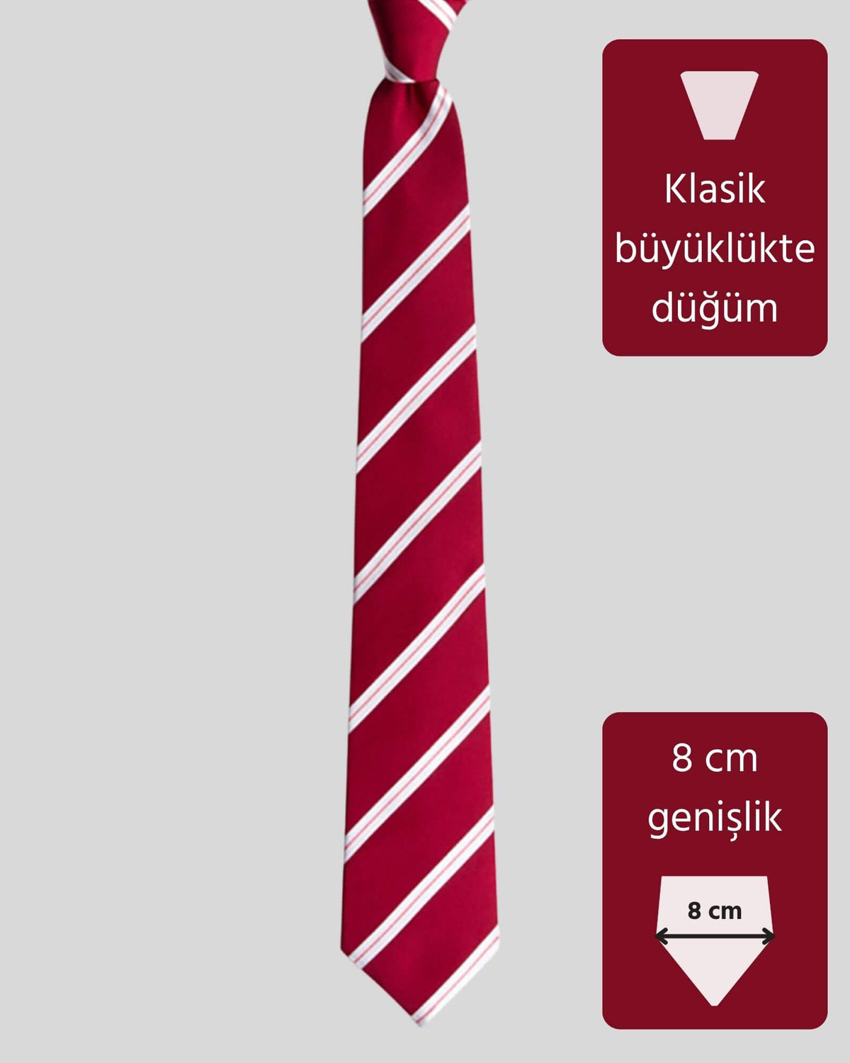 Kumovo kırmızı ipek avukat kravatı