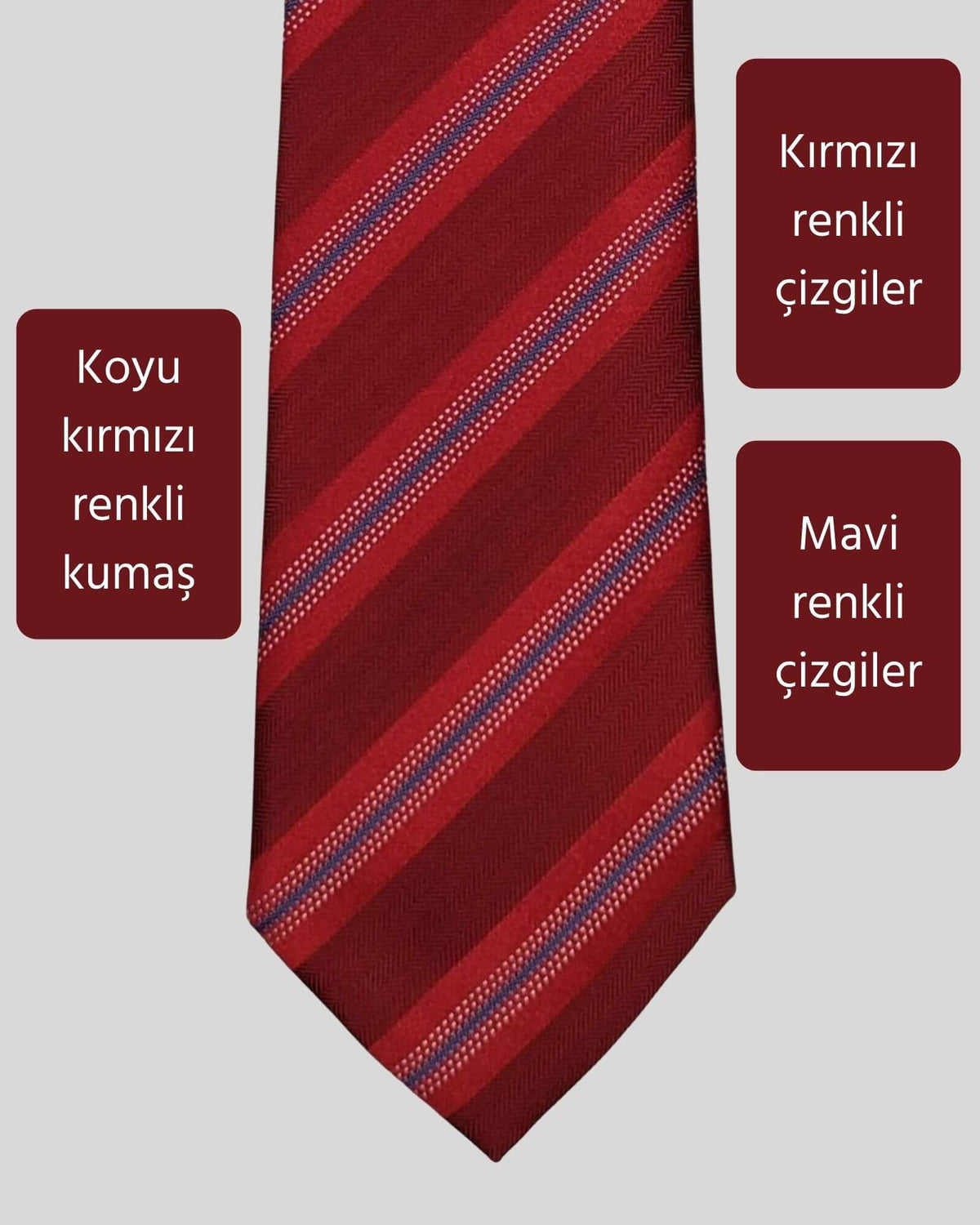Kumovo koyu kırmızı doktor kravatı