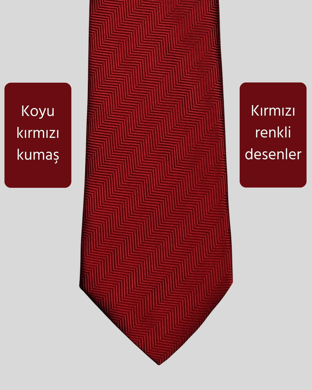 Kumovo kırmızı avukat kravatı