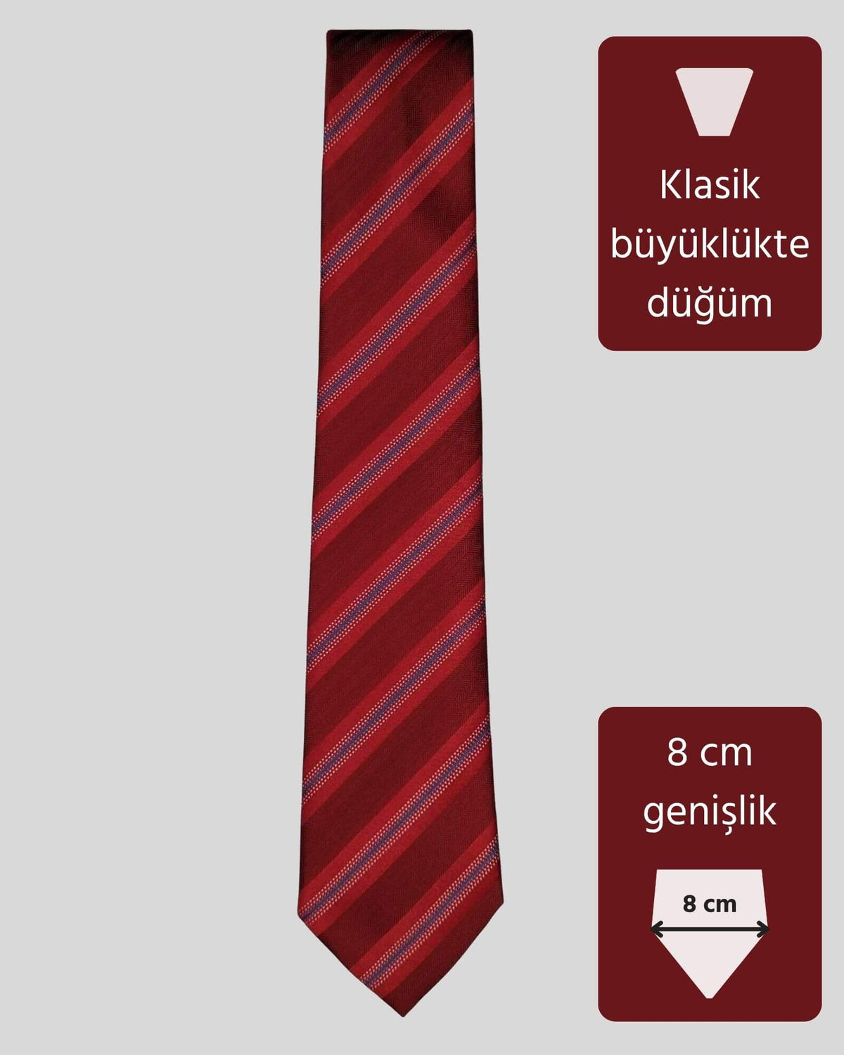 Kumovo koyu kırmızı öğretmen kravatı