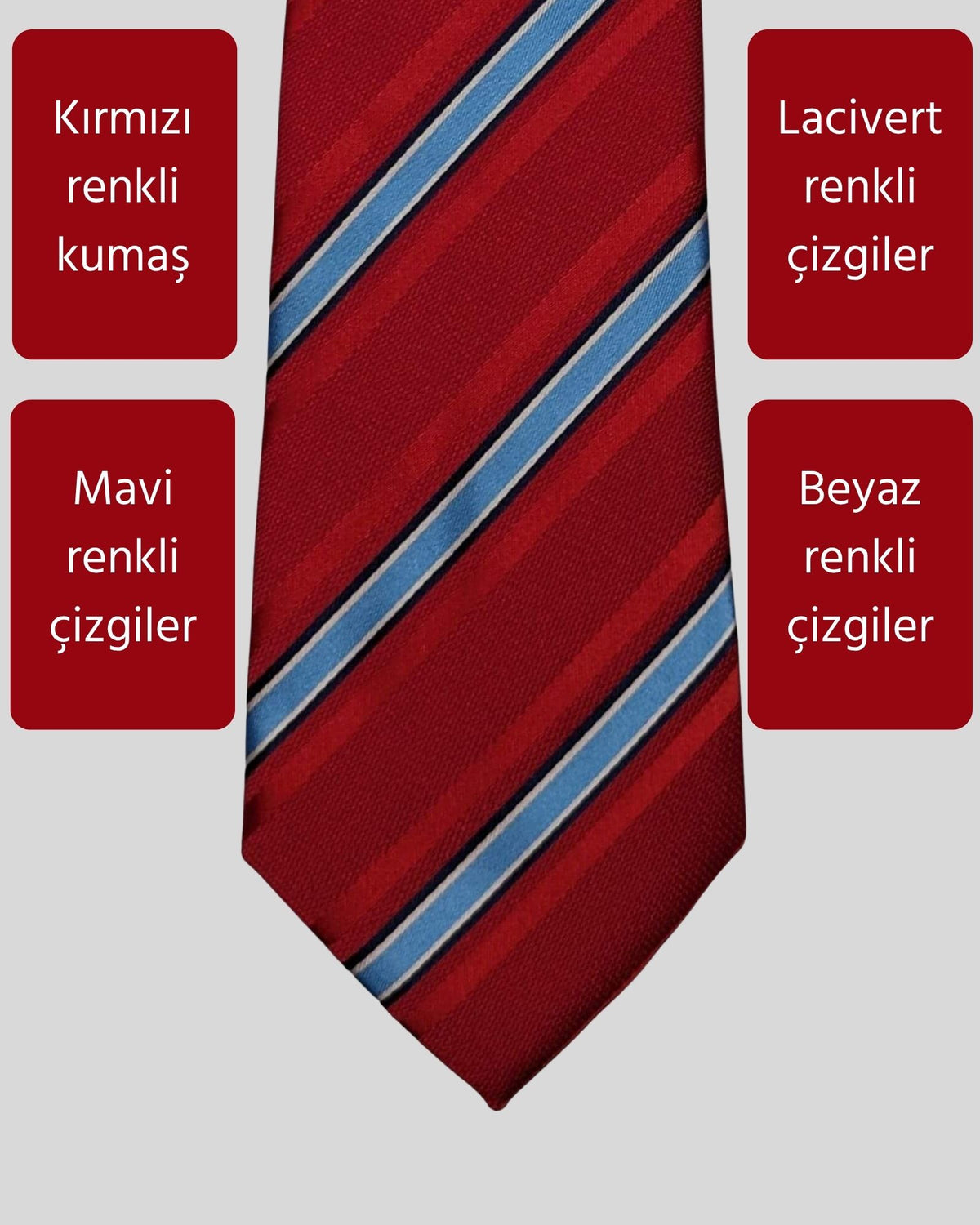 Kumovo kırmızı avukat kravatı