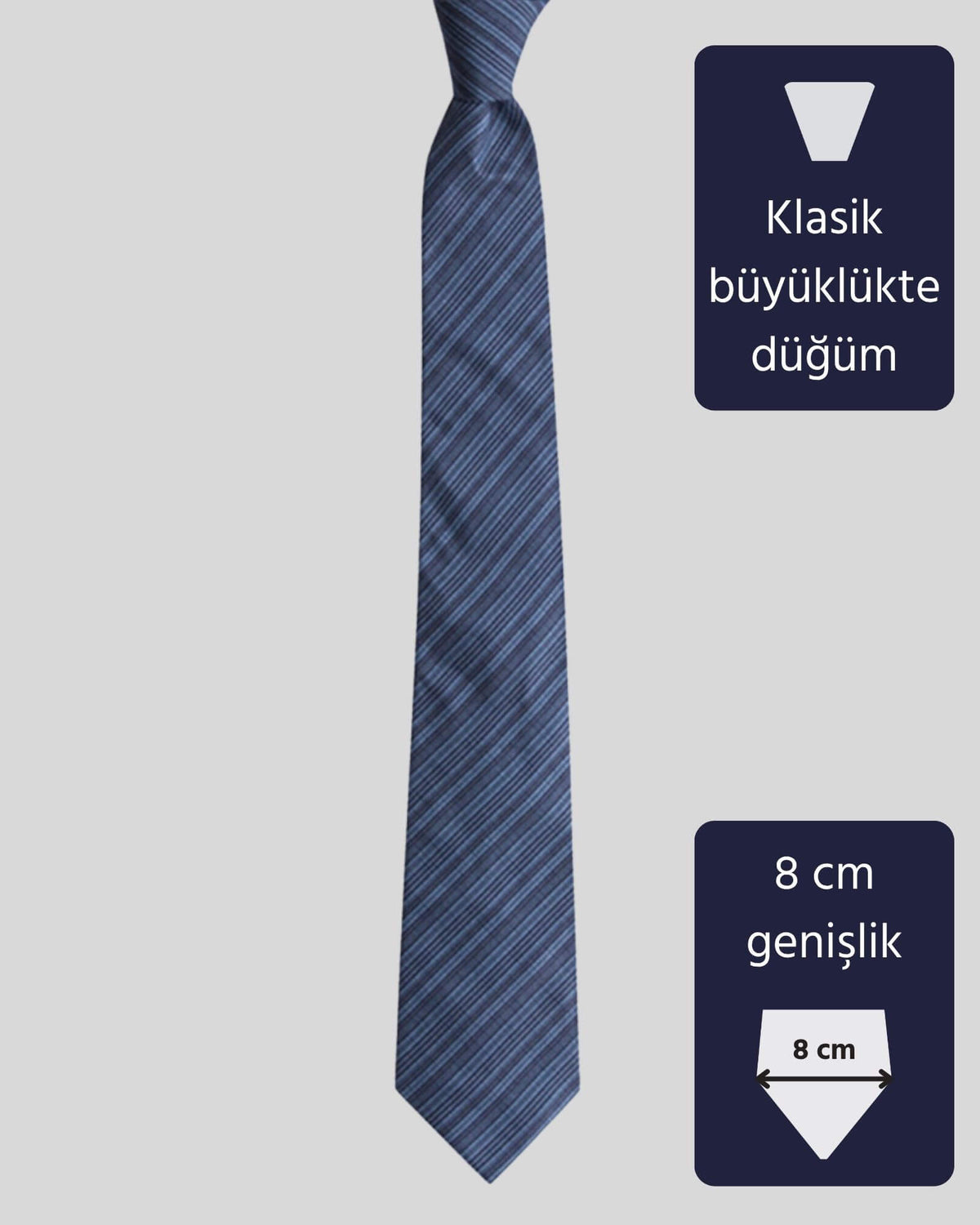 Kumovo koyu lacivert ipek savcı kravatı