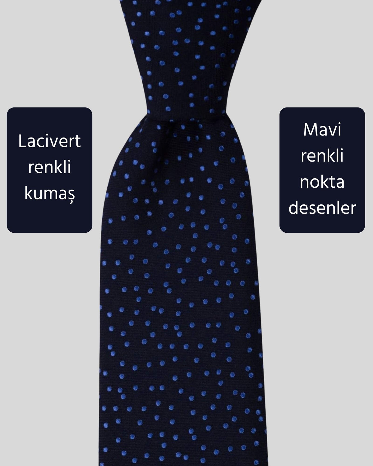 Kumovo mavi desenli lacivert kravat