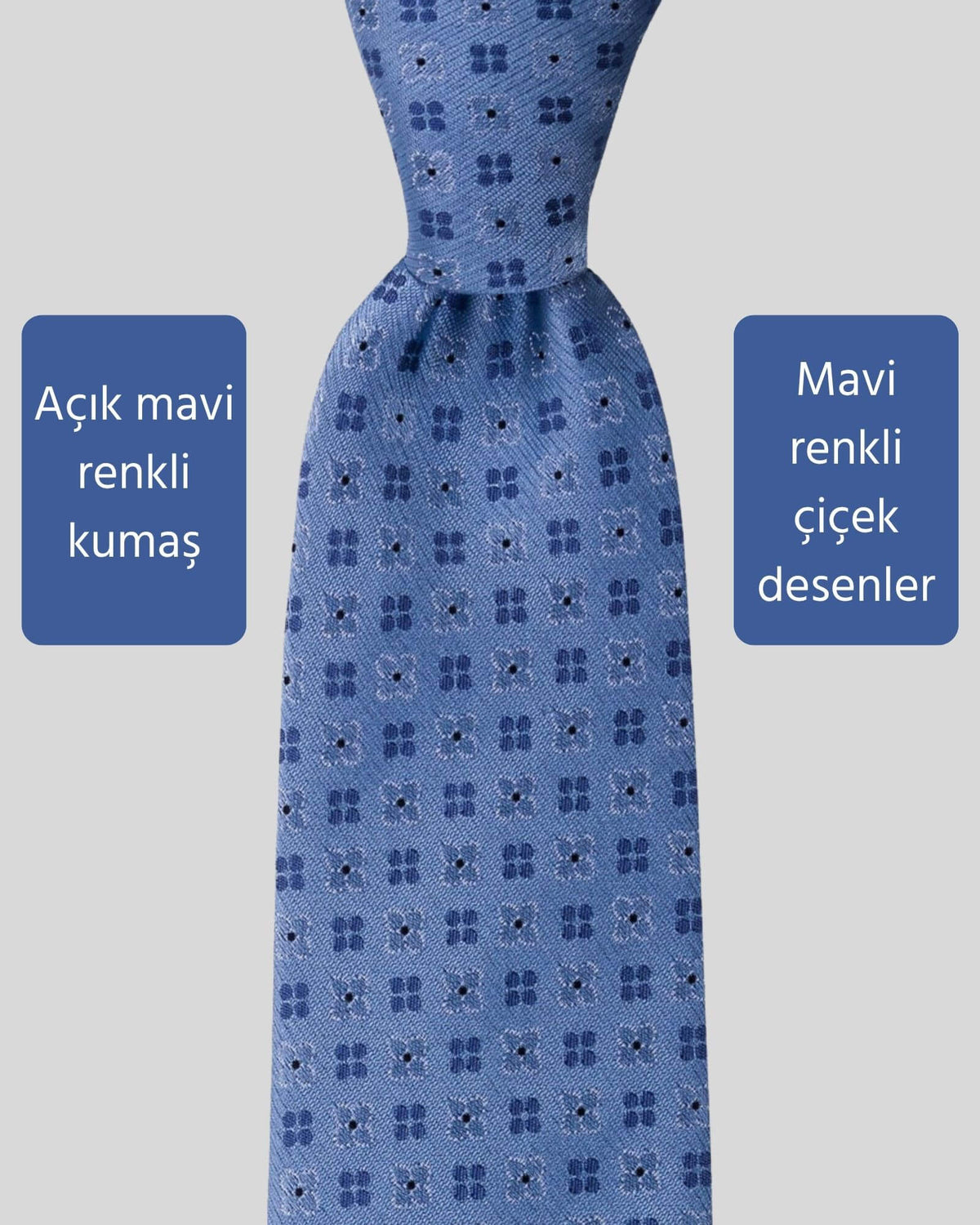 Kumovo mavi öğretmen kravatı