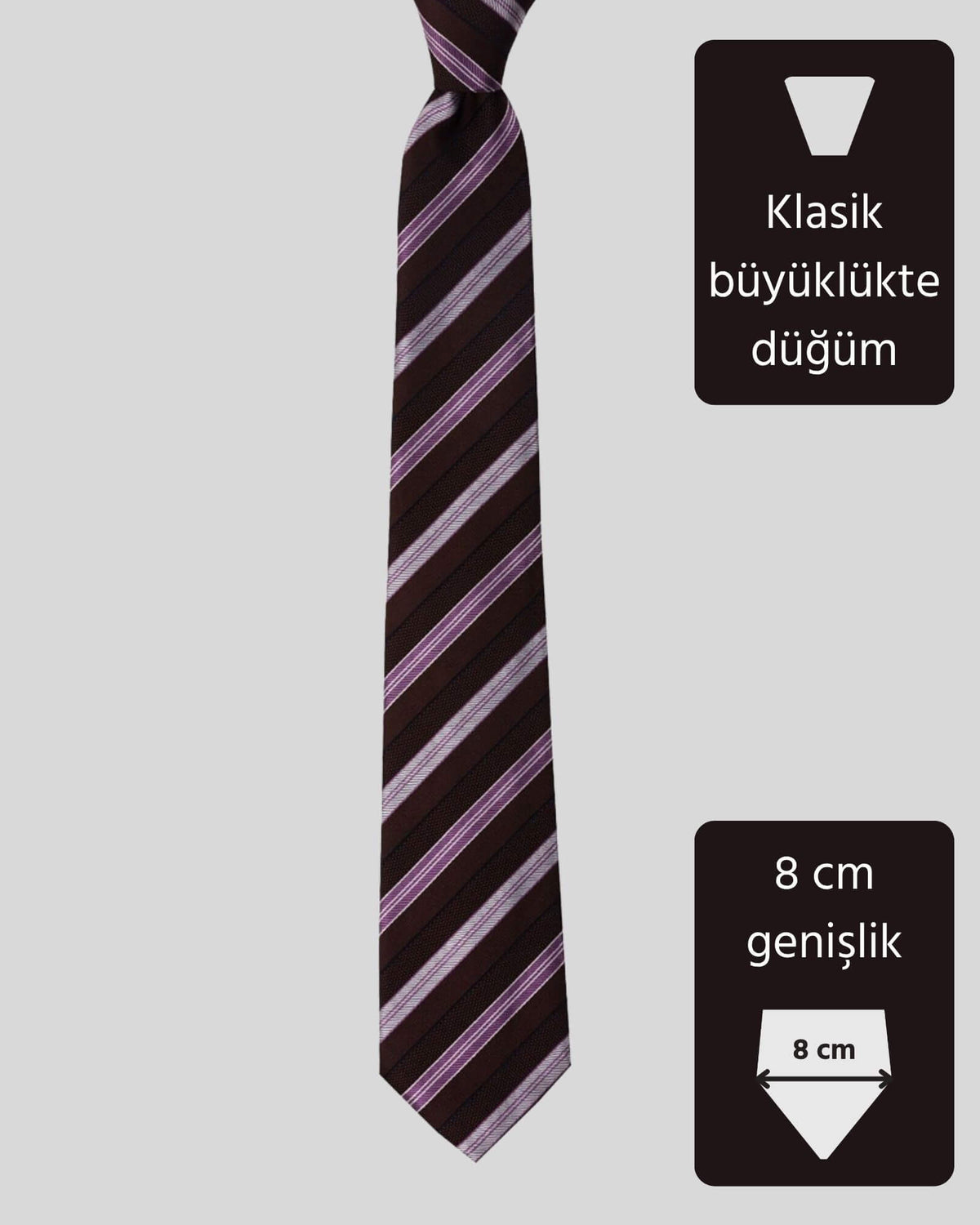 Kumovo kahverengi bürokrat kravatı