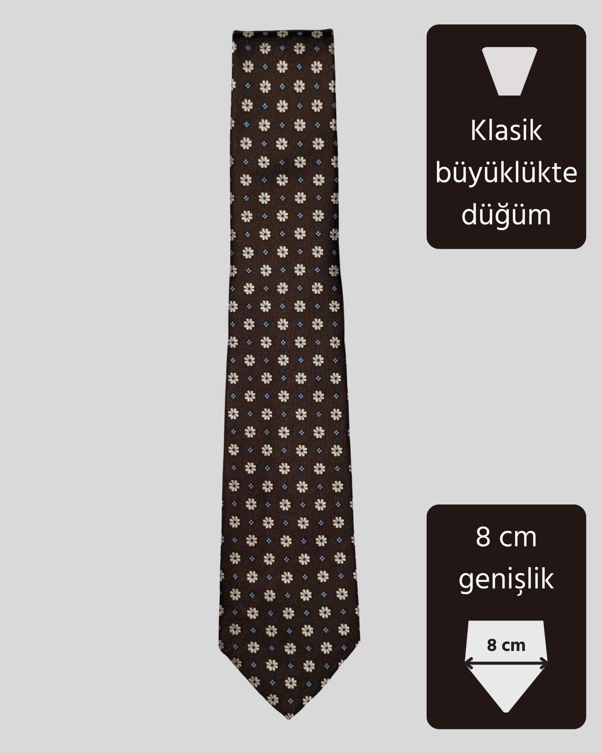 Kumovo kahverengi avukat kravatı