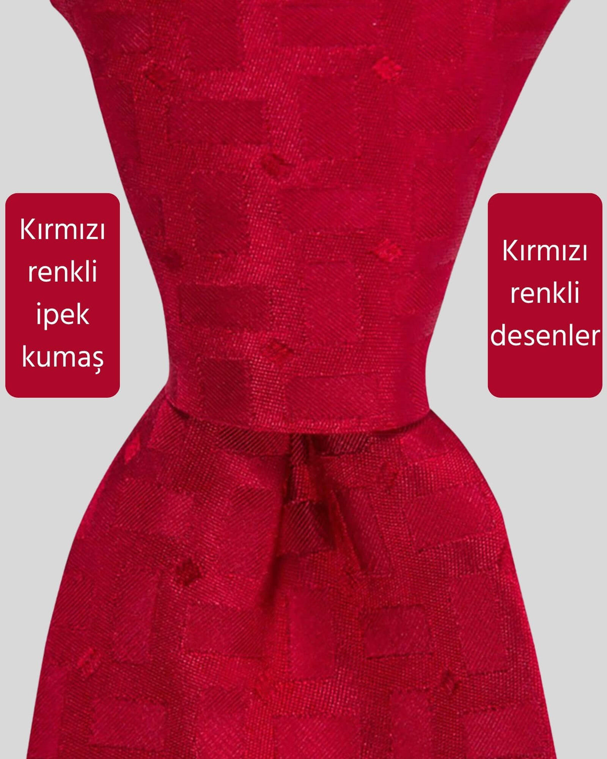 Kumovo kırmızı ipek avukat kravatı