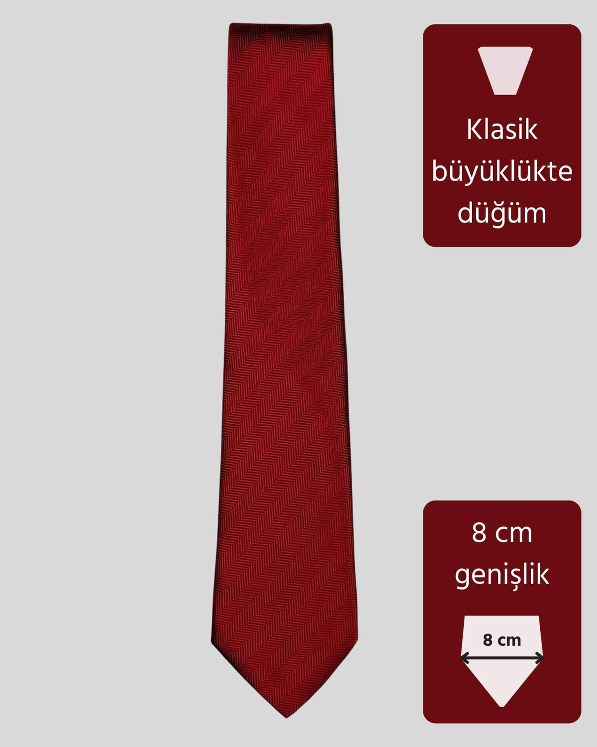 Kumovo kırmızı öğretmen kravatı