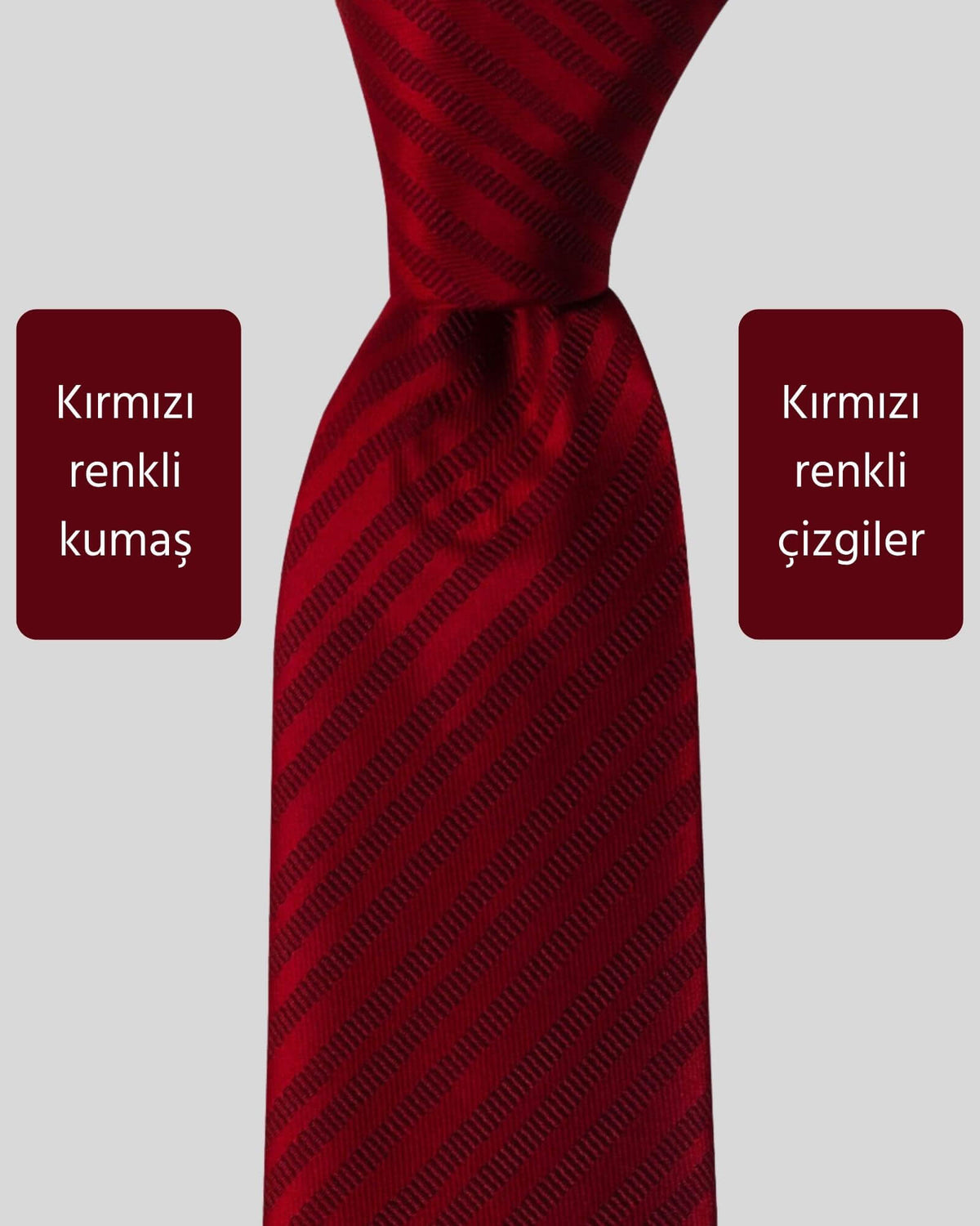 Kumovo klasik kırmızı öğretmen kravatı