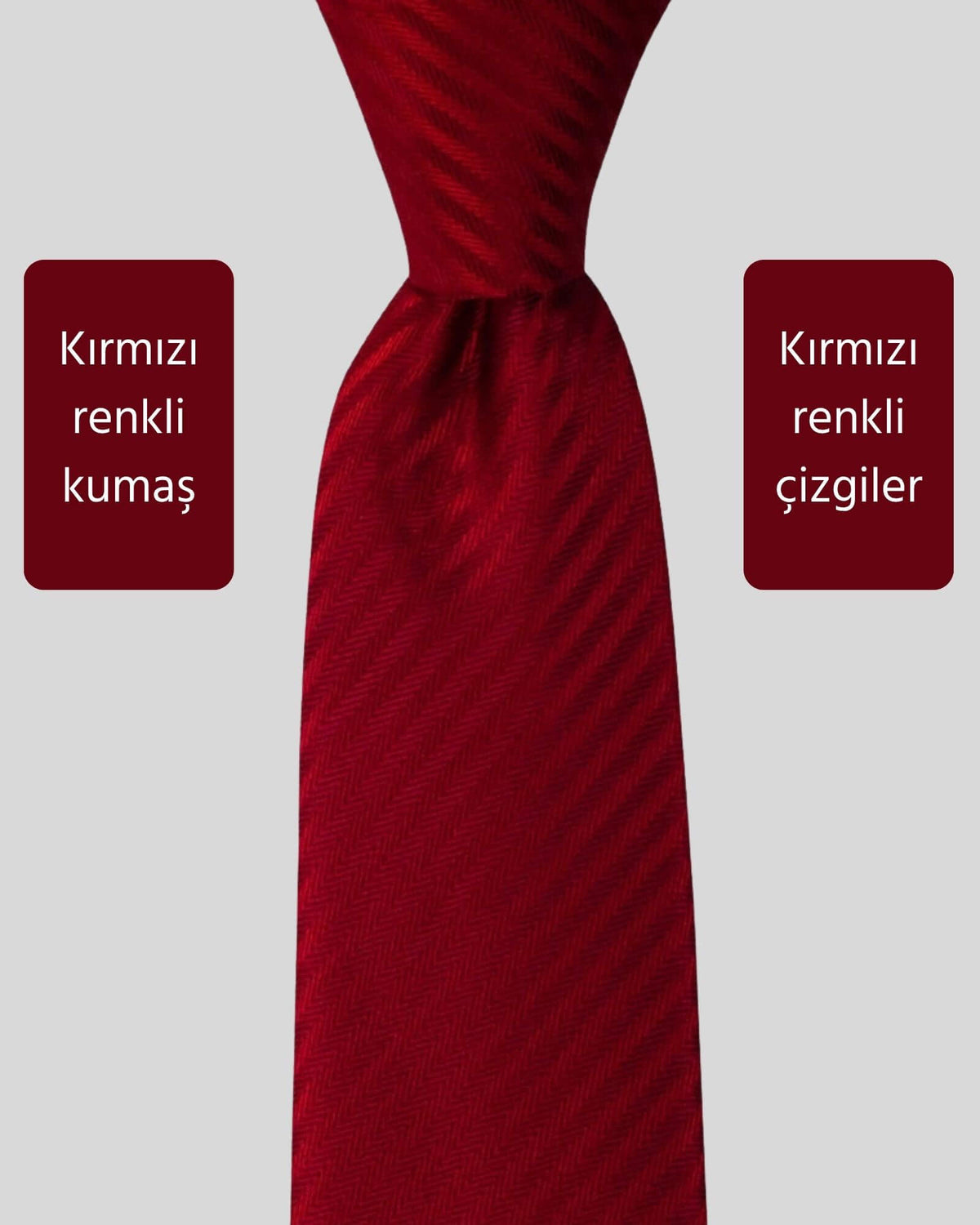 Kumovo kırmızı klasik avukat kravatı