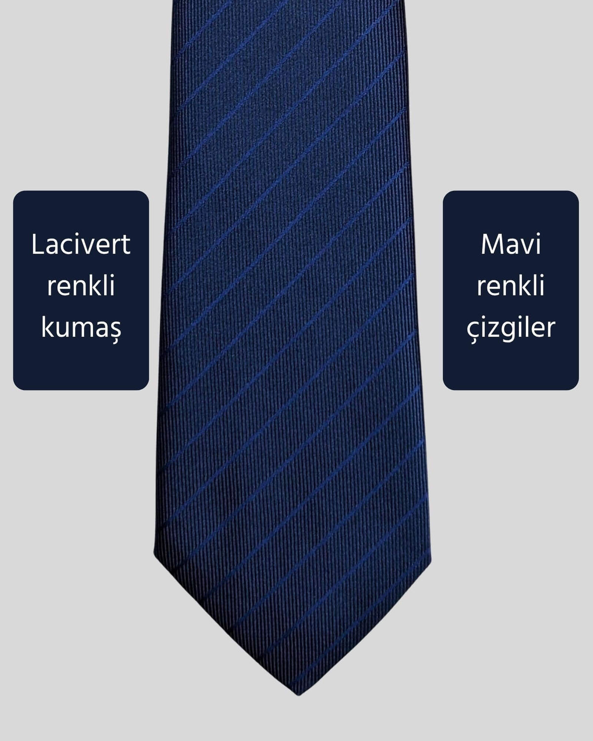 Kumovo ince lacivert avukat kravatı