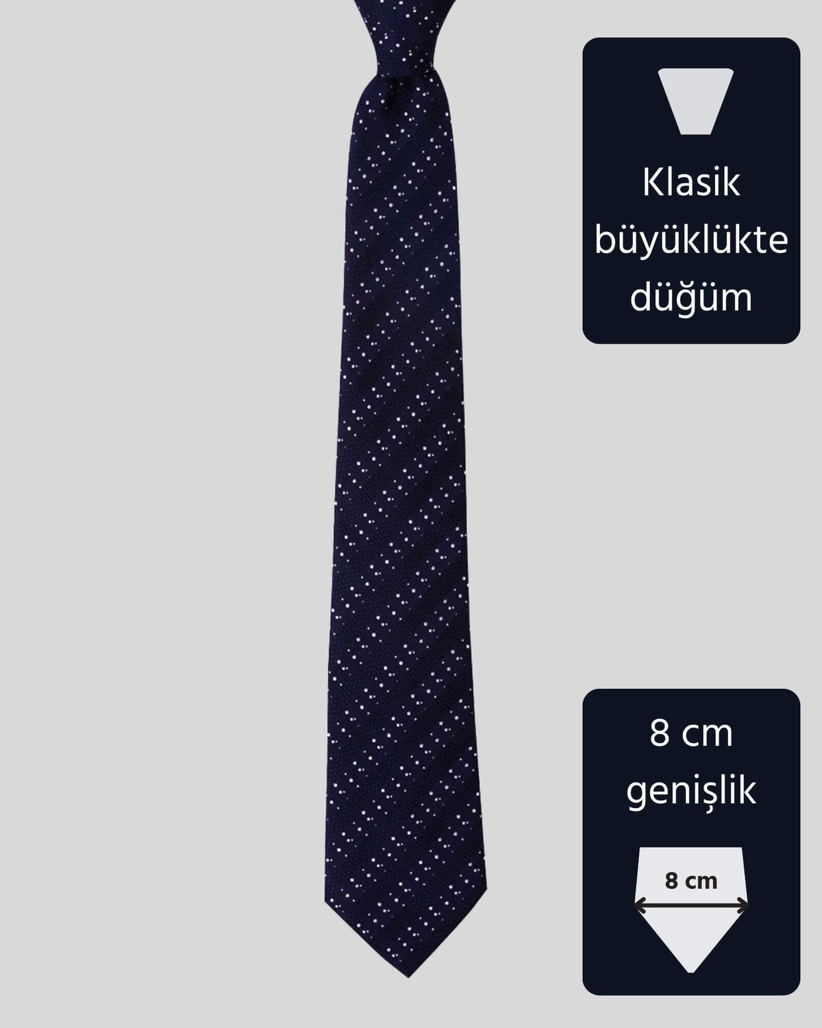 Kumovo lacivert bankacı kravatı