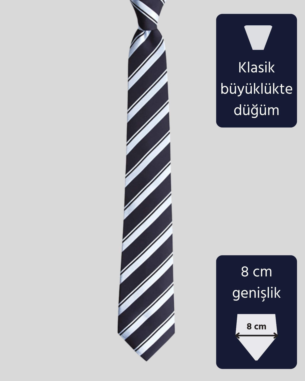 Kumovo lacivert ipek doktor kravatı