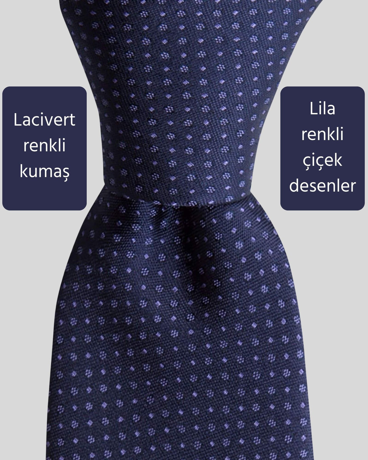 Kumovo lacivert avukat kravatı