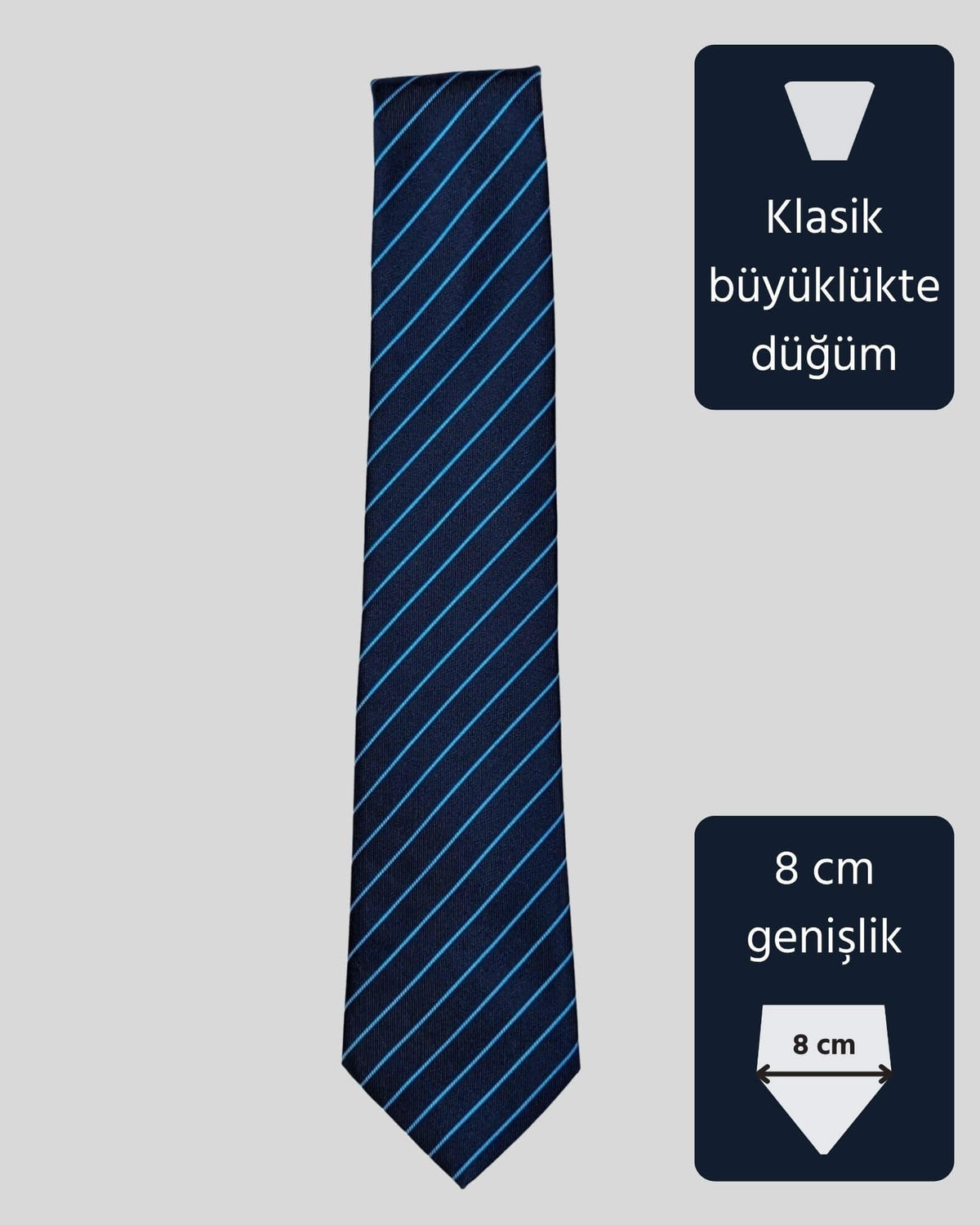 Kumovo klasik lacivert doktor kravatı
