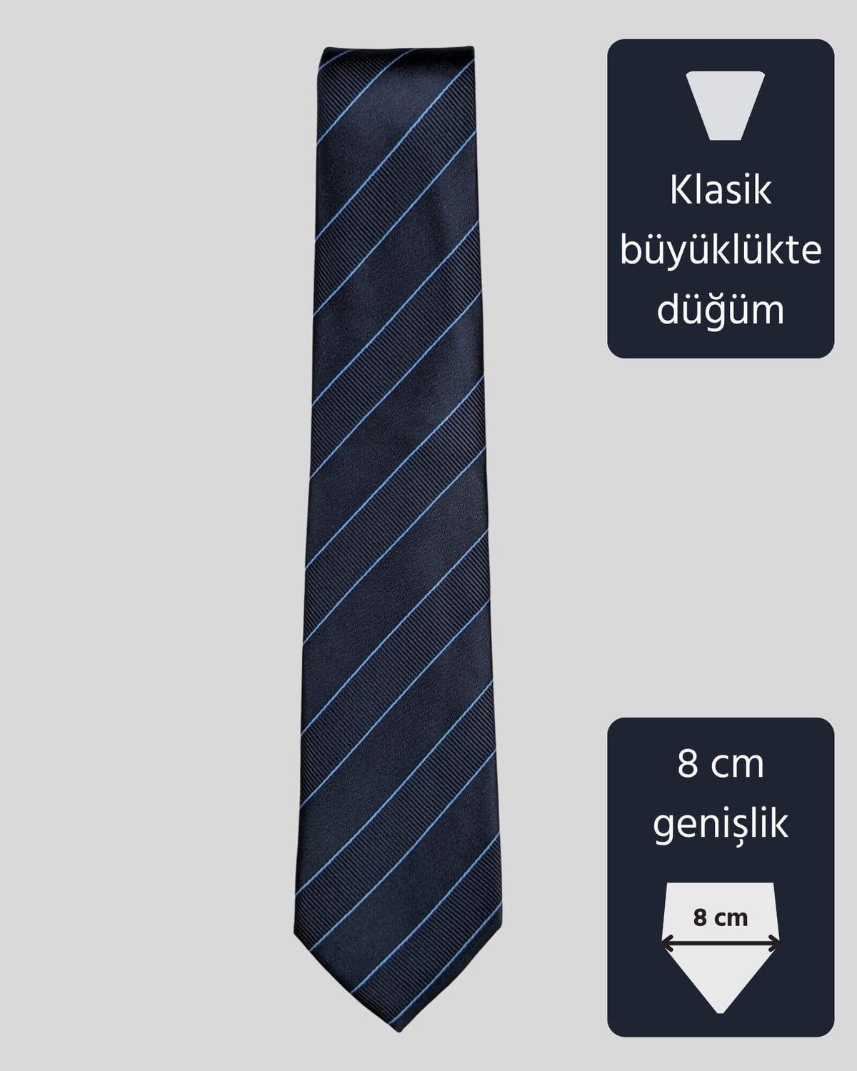 Kumovo klasik lacivert savcı kravatı
