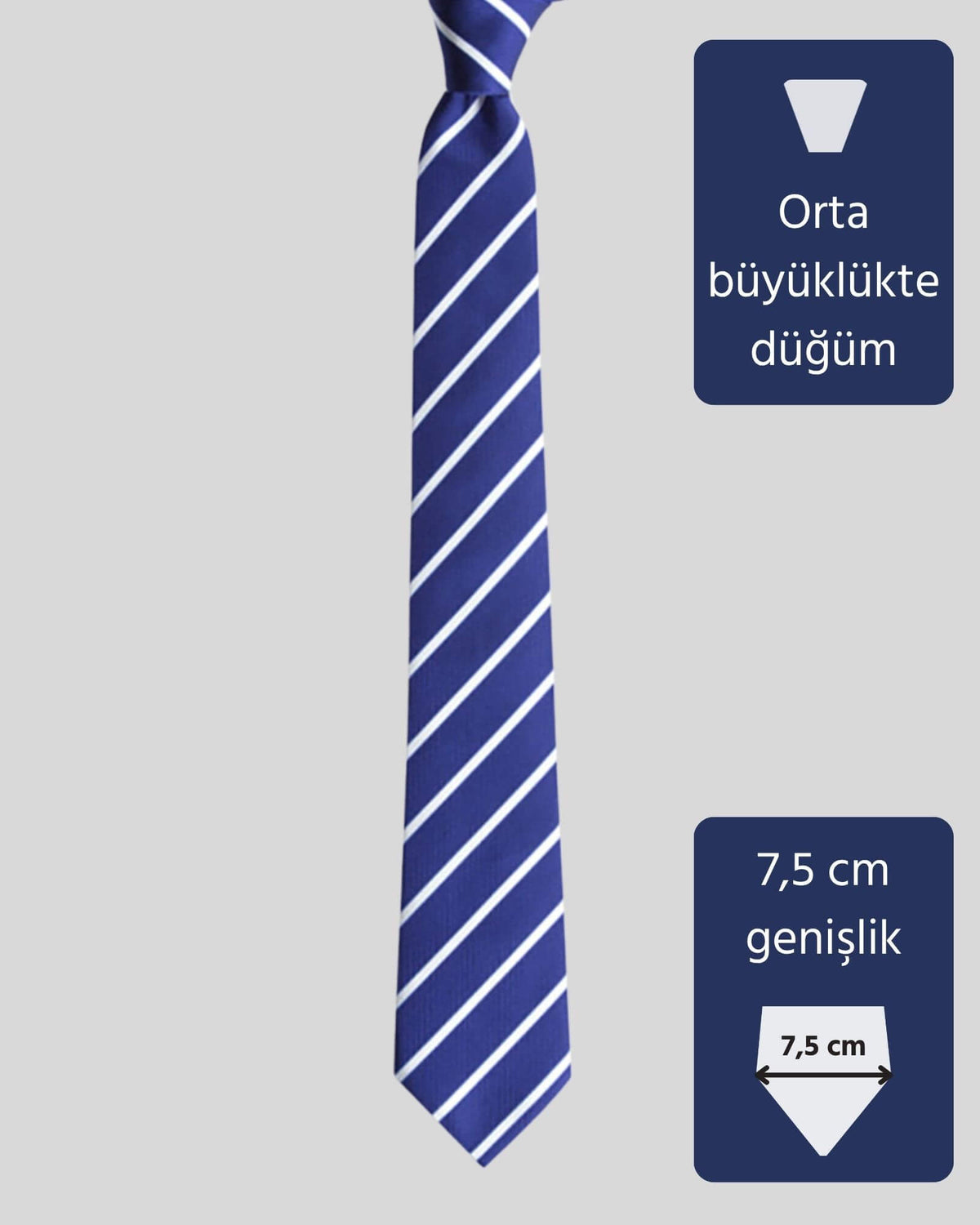 Kumovo lacivert ipek doktor kravatı