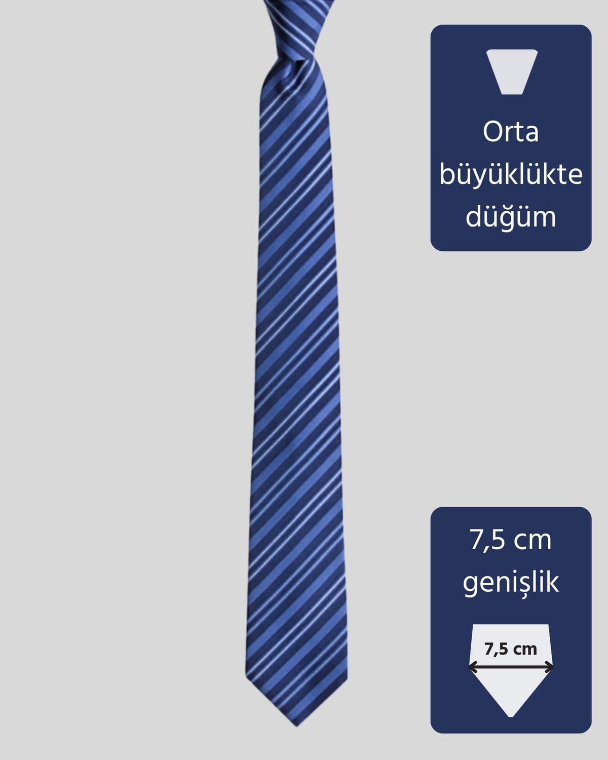 Kumovo lacivert ipek bankacı kravatı