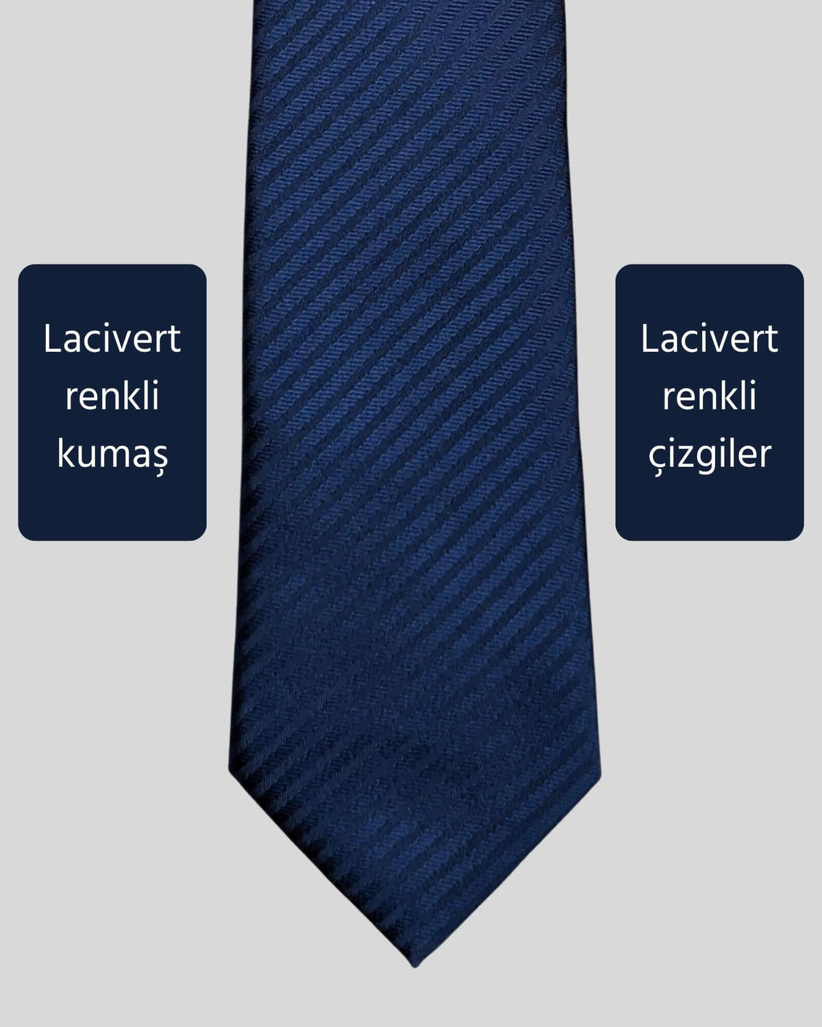 Kumovo ince lacivert avukat kravatı