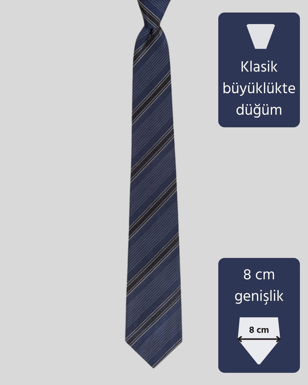 Kumovo lacivert ipek lüks doktor kravatı