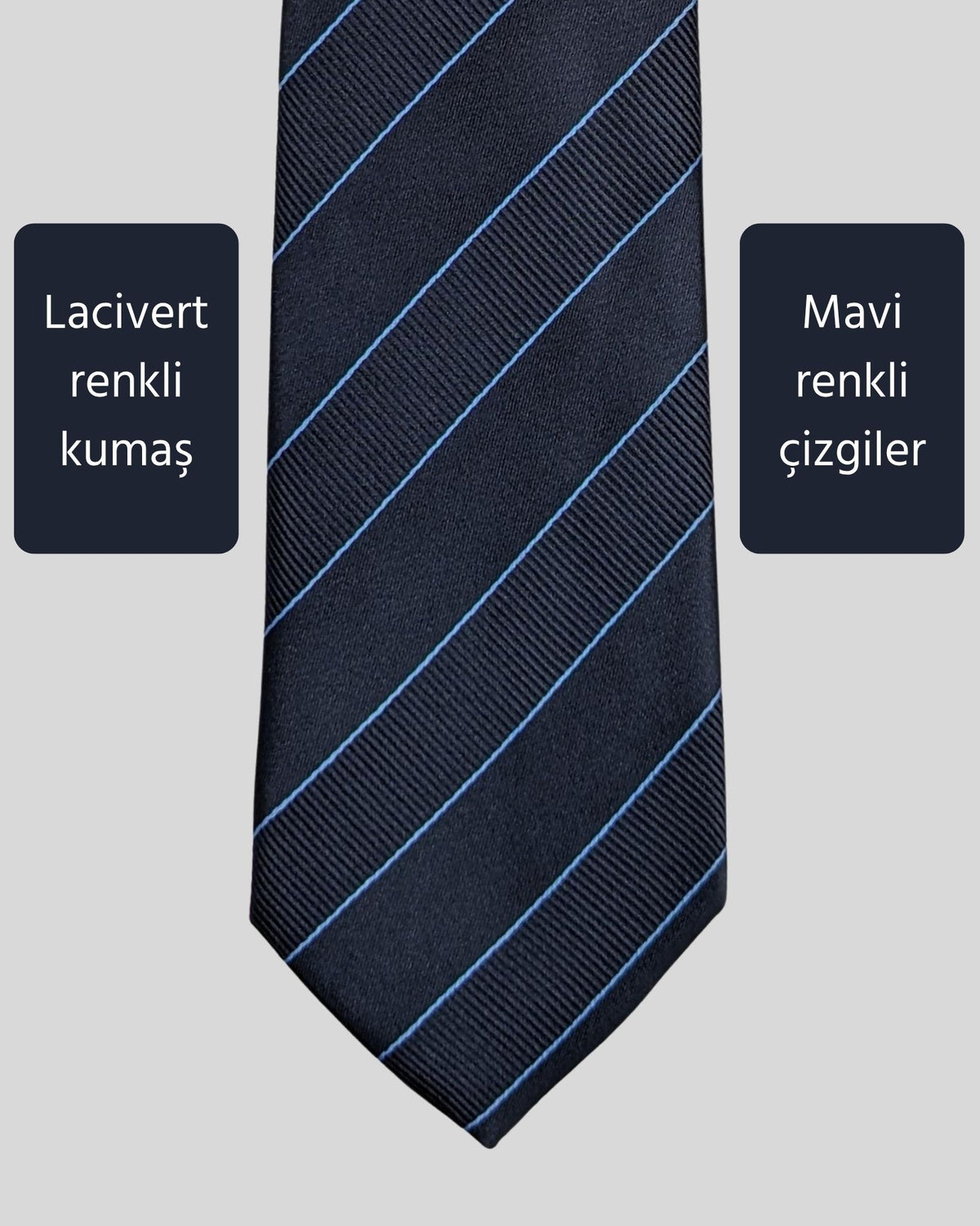 Kumovo klasik lacivert avukat kravatı