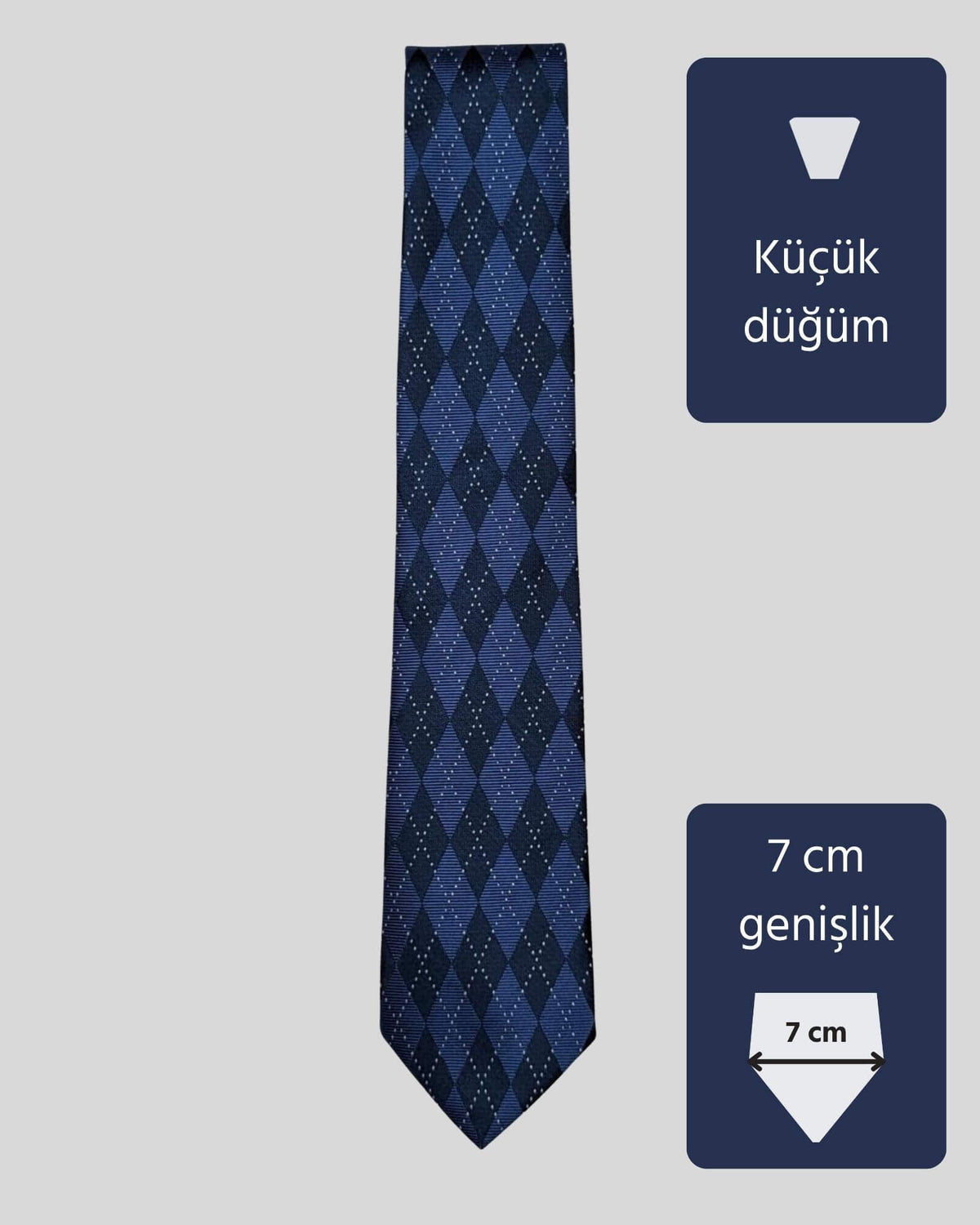 Kumovo lacivert avukat kravatı