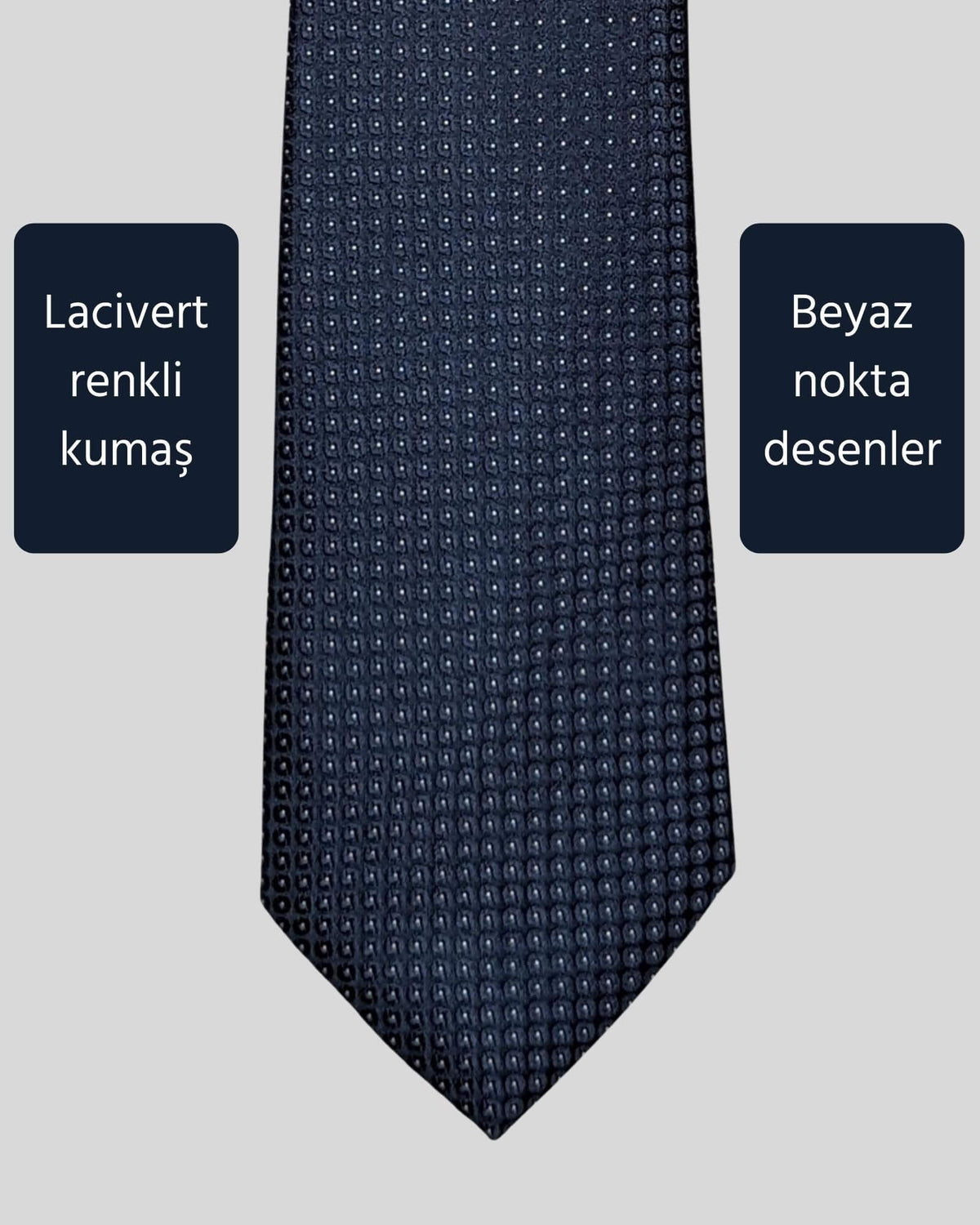 Kumovo klasik lacivert avukat kravatı