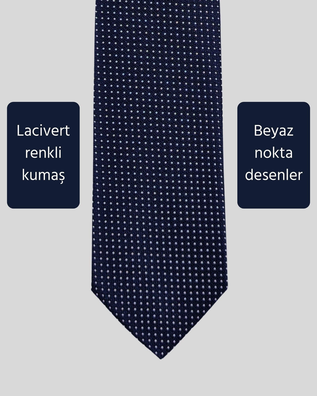 Kumovo ince lacivert doktor kravatı