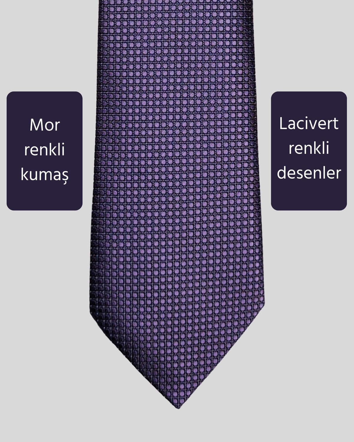 Kumovo klasik mor hakim kravatı