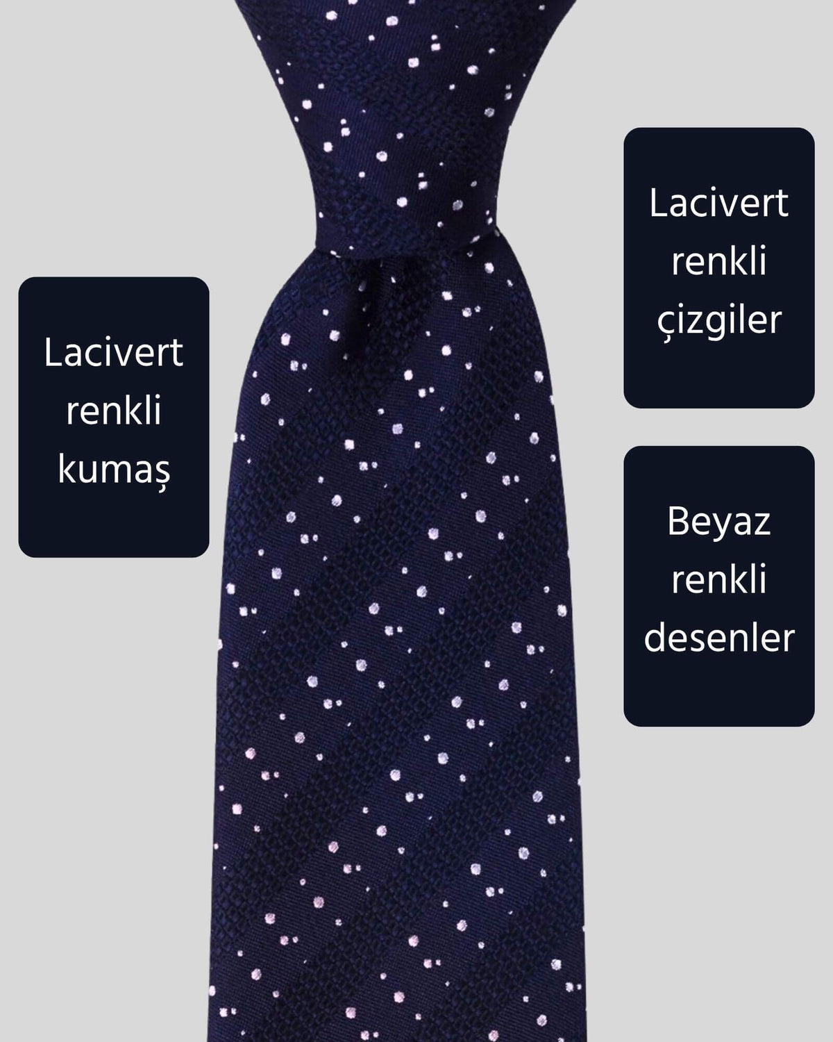 Kumovo lacivert avukat kravatı