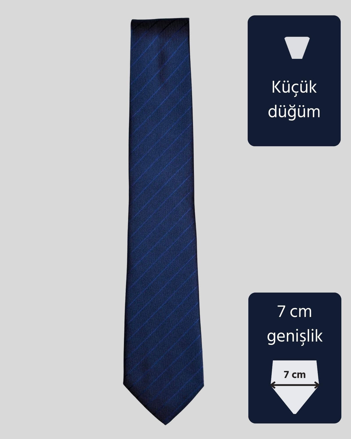 Kumovo ince lacivert doktor kravatı