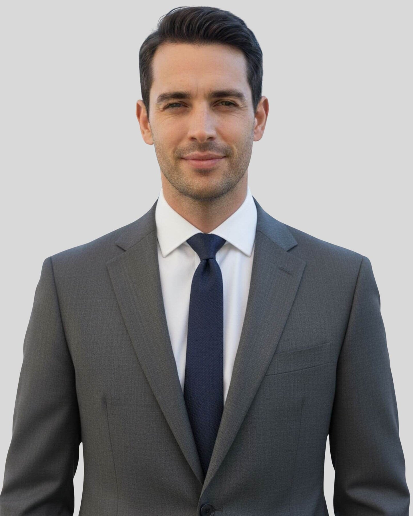 Lacivert Renkli İnce İpek Kravat - 6 cm genişlik