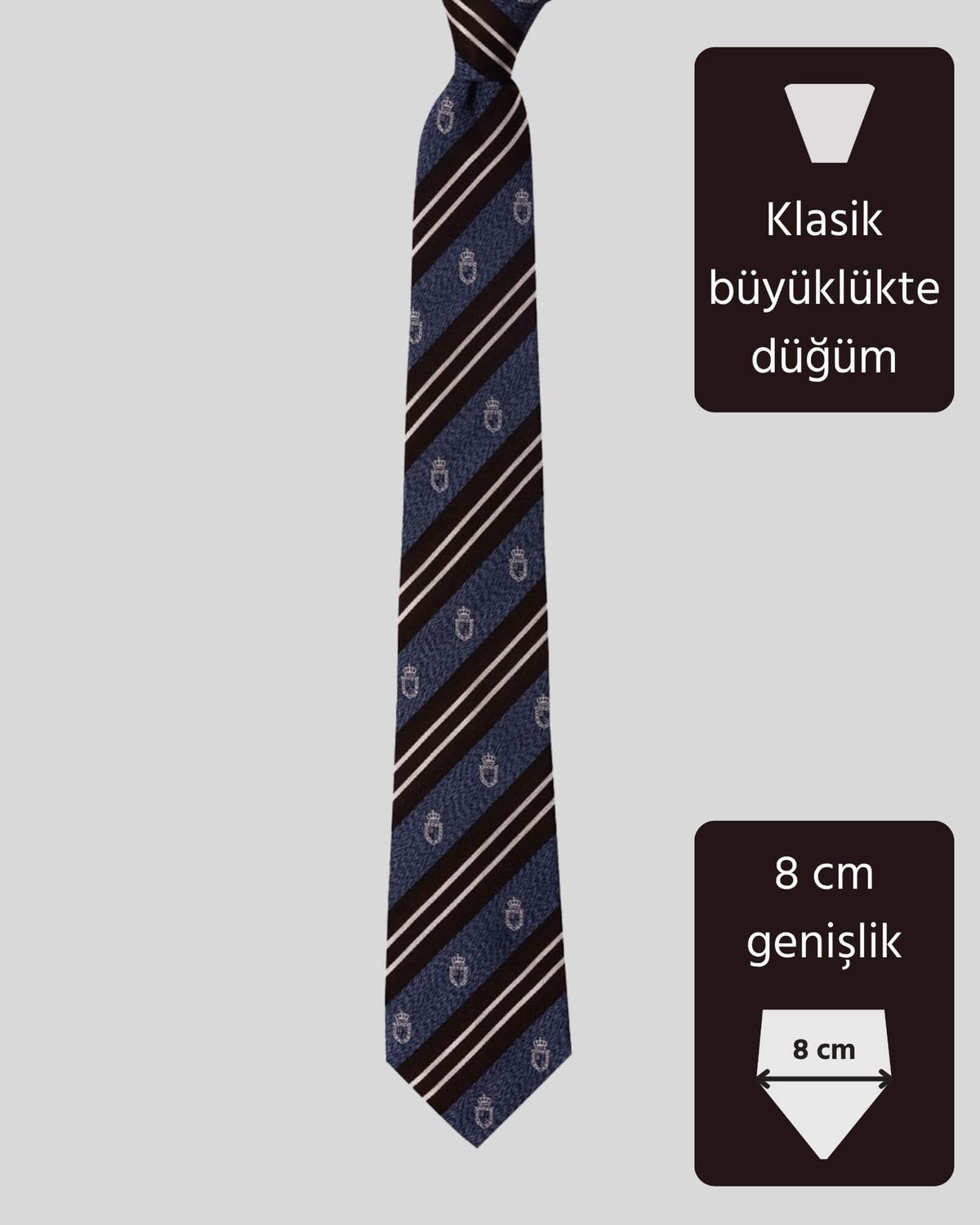 Kumovo lacivert ipek  avukat kravatı