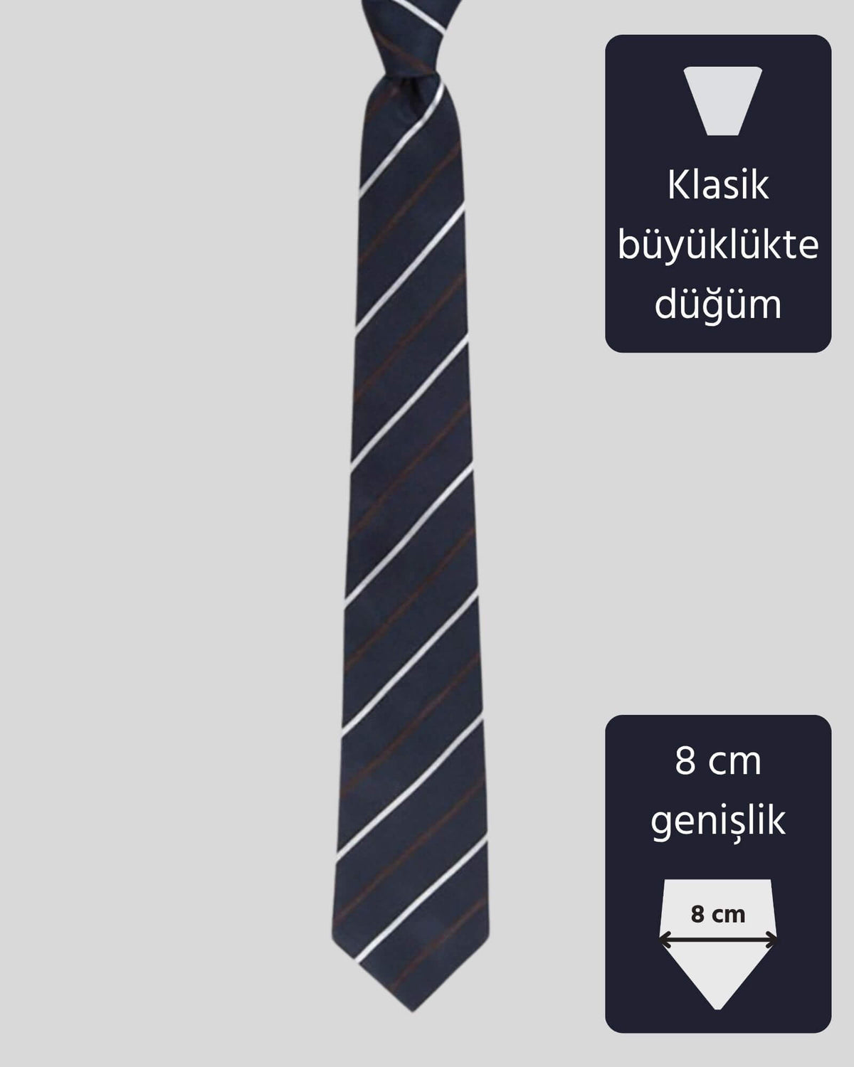 Kumovo lacivert ipek avukat kravatı
