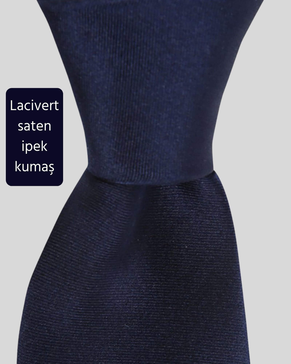 Kumovo lacivert saten lüks ipek doktor kravatı