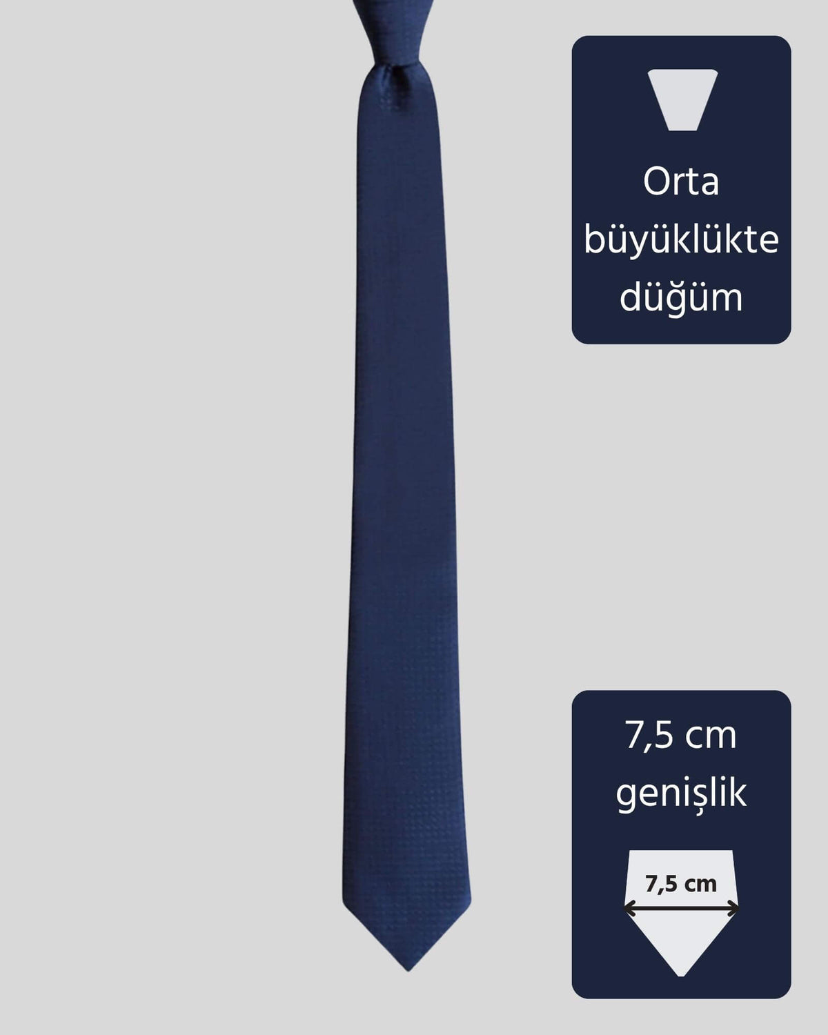 Kumovo lacivert ipek avukat kravatı