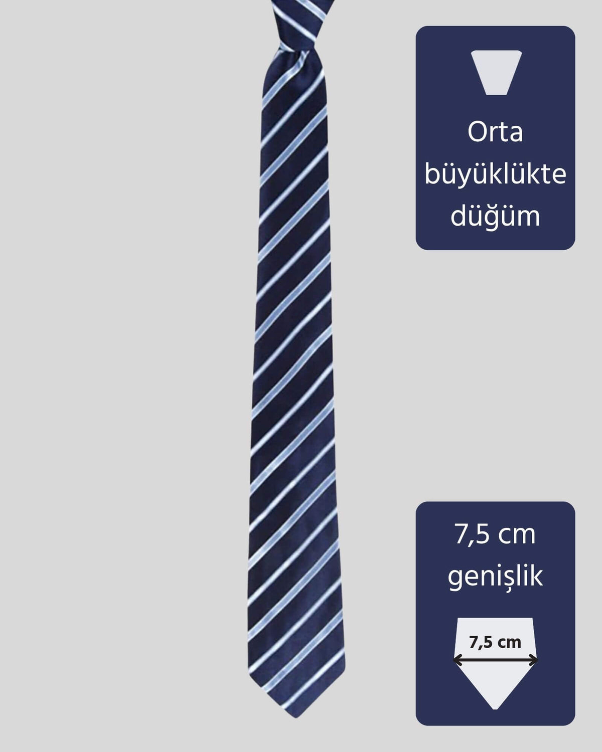 Kumovo lacivert ipek doktor kravatı